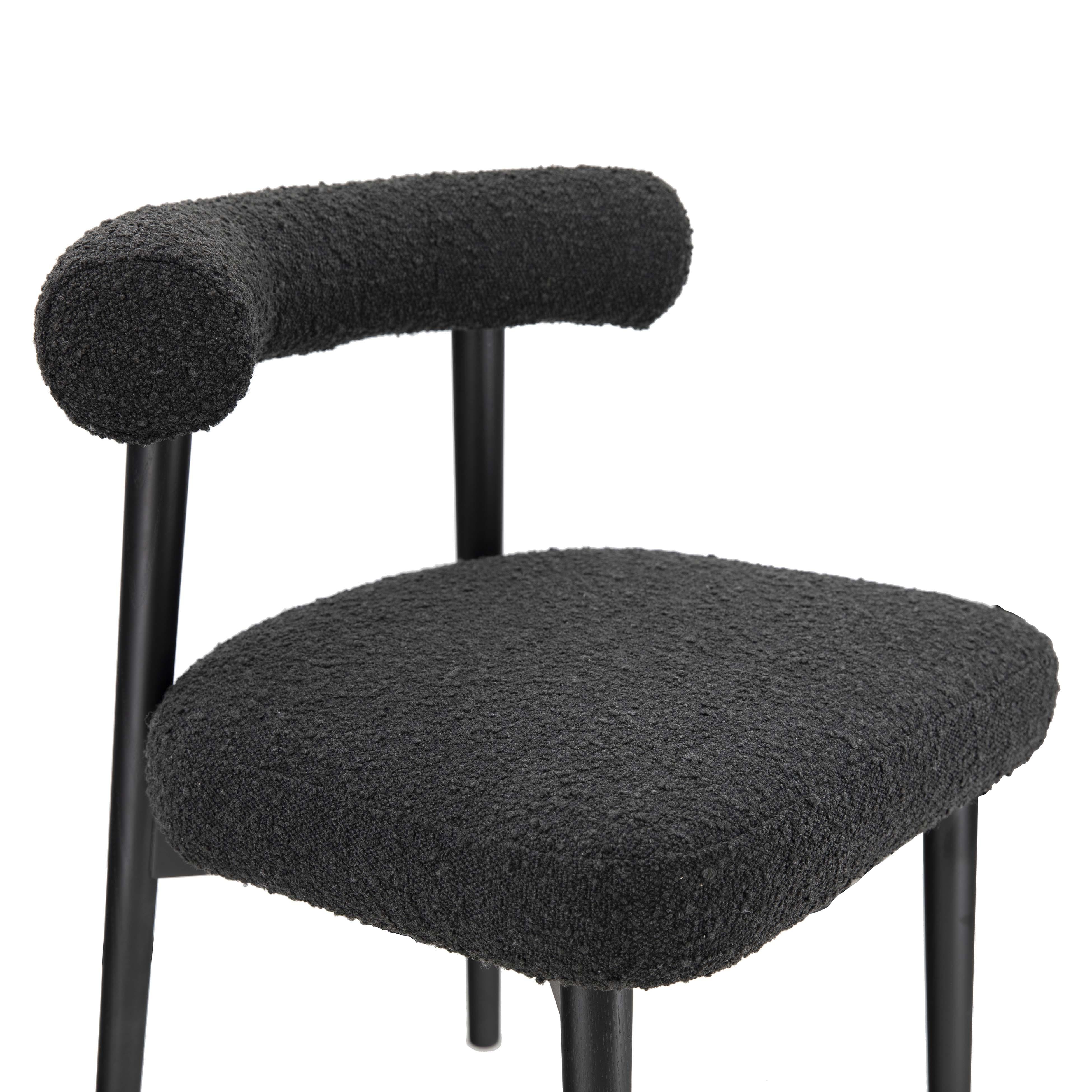 Spara Black Boucle Side Chair - UK