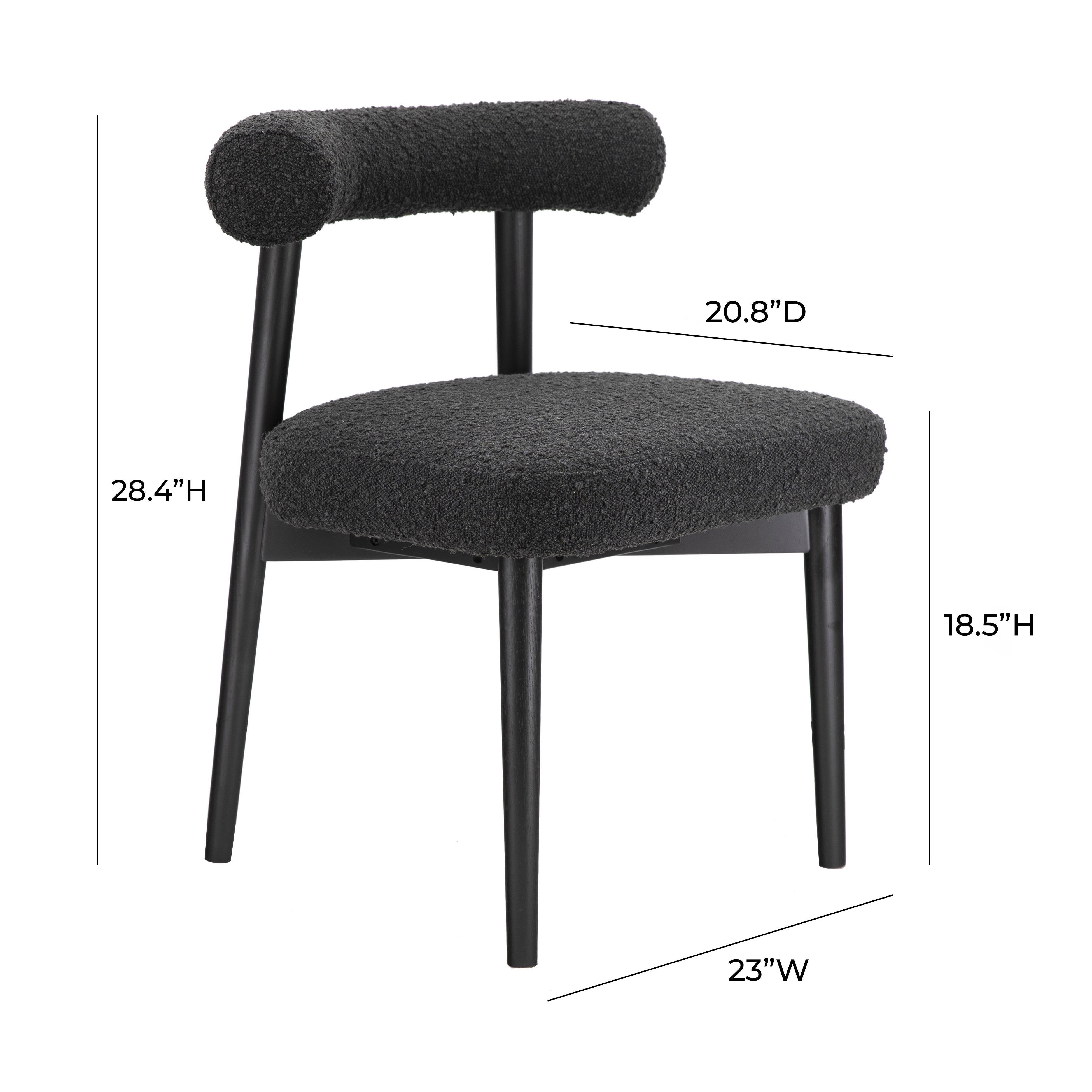 Spara Black Boucle Side Chair - UK