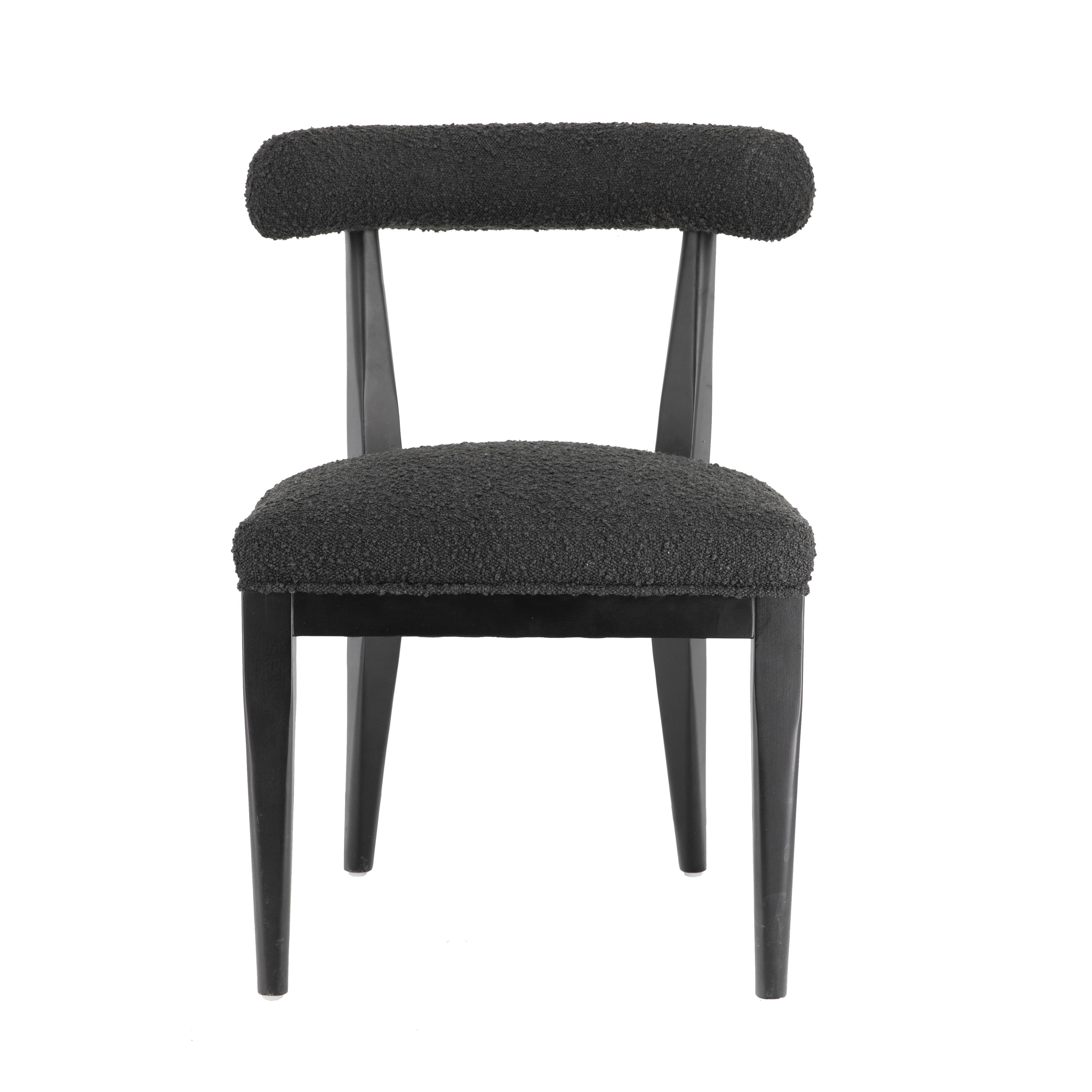 Palla Black Boucle Dining Chair - UK