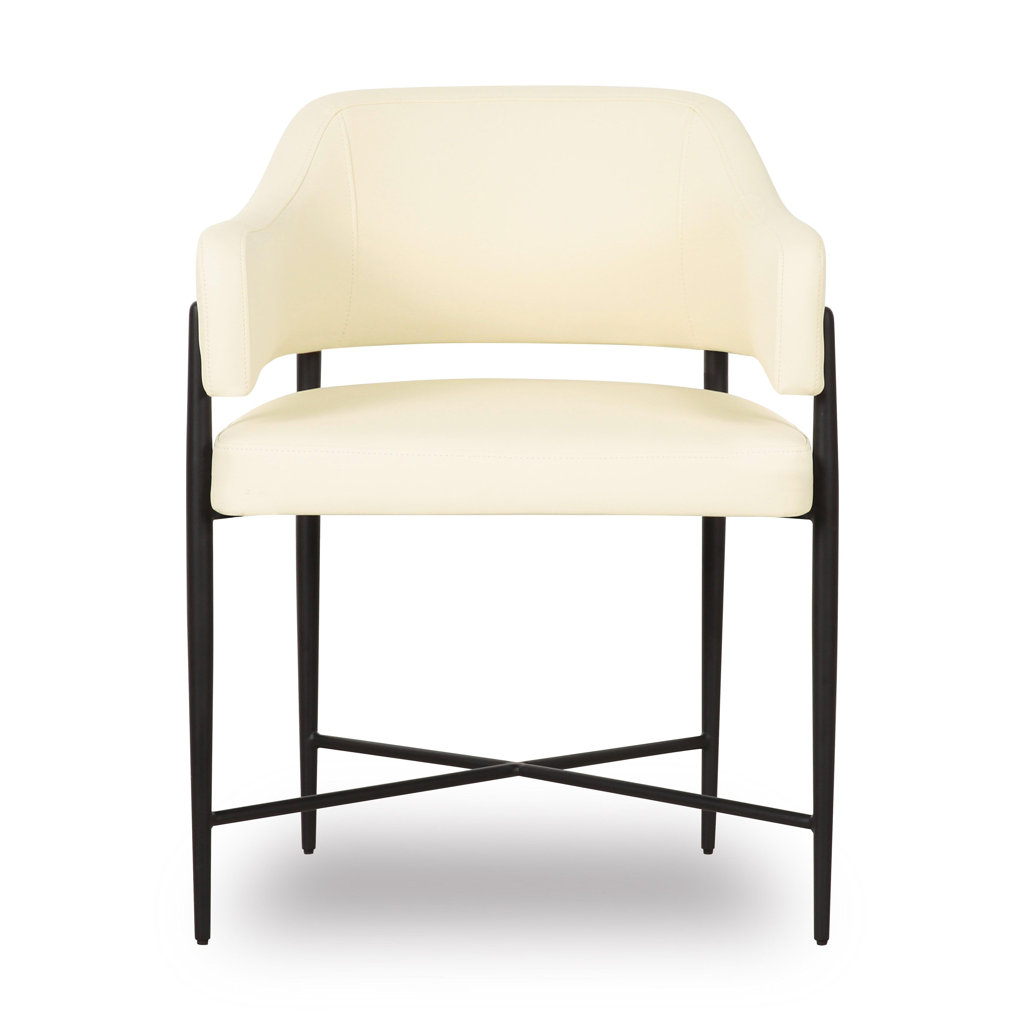 Sezanne Cream Vegan Leather Dining Chair