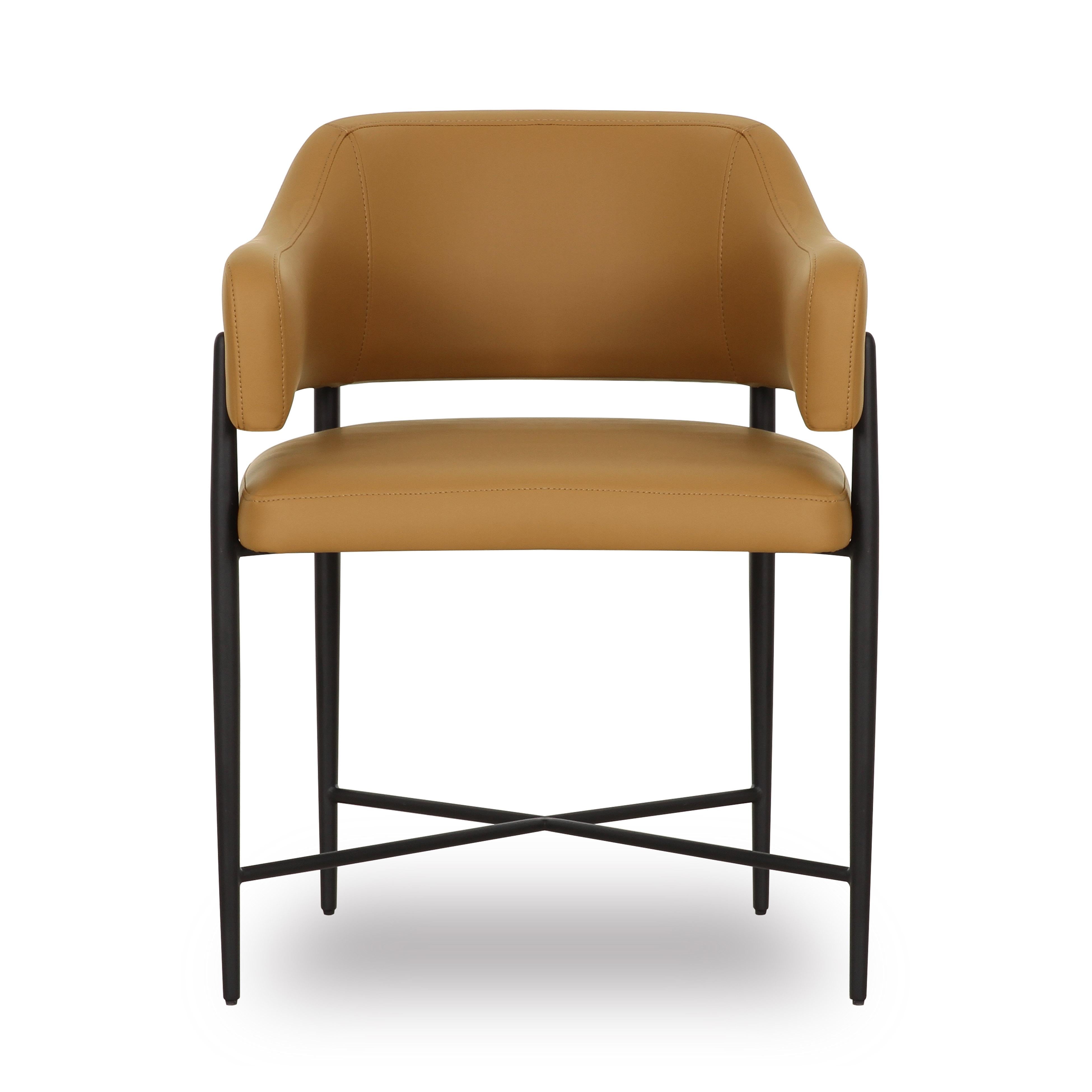 Sezanne Tan Vegan Leather Dining Chair