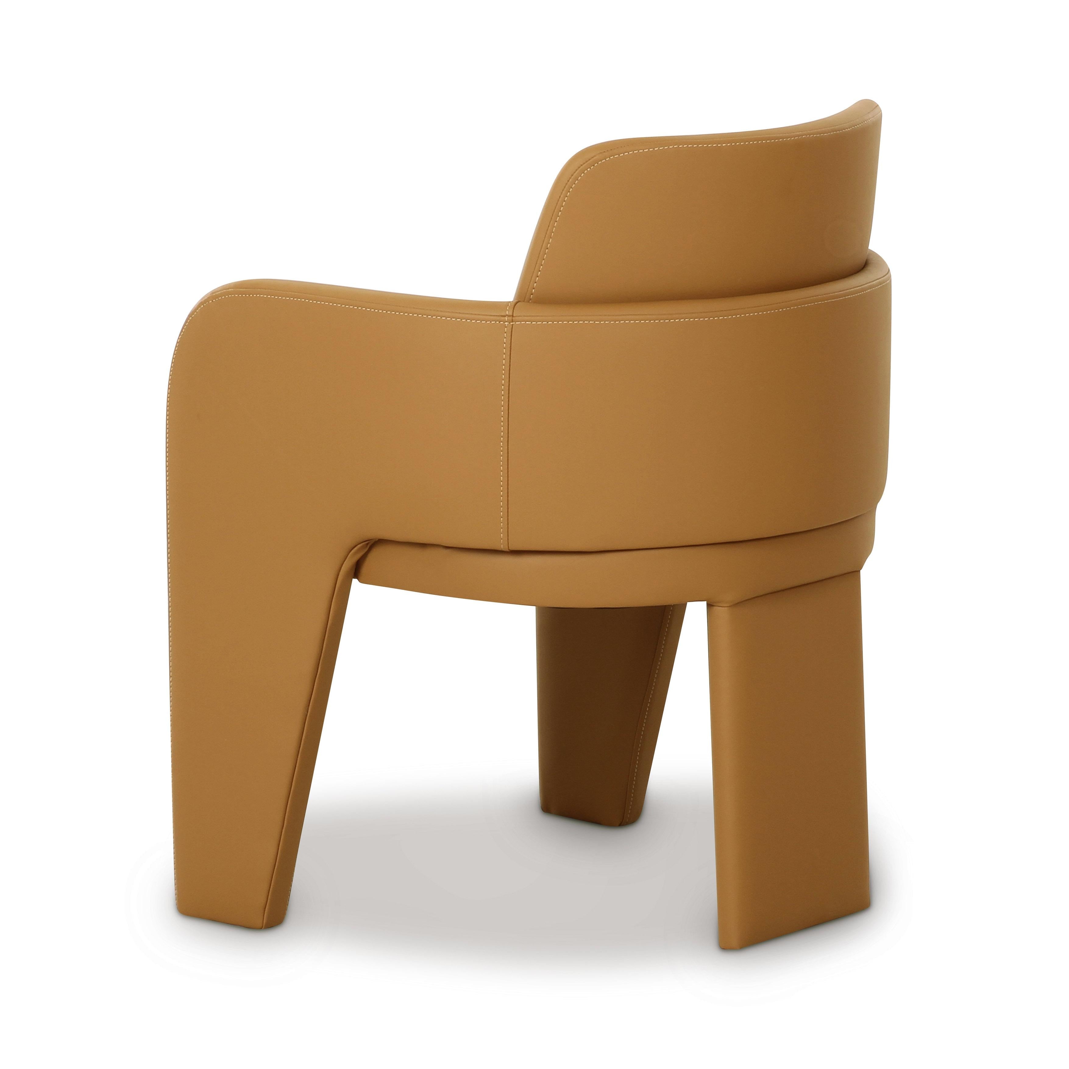 Leo Tan Performance Vegan Leather Dining Chair