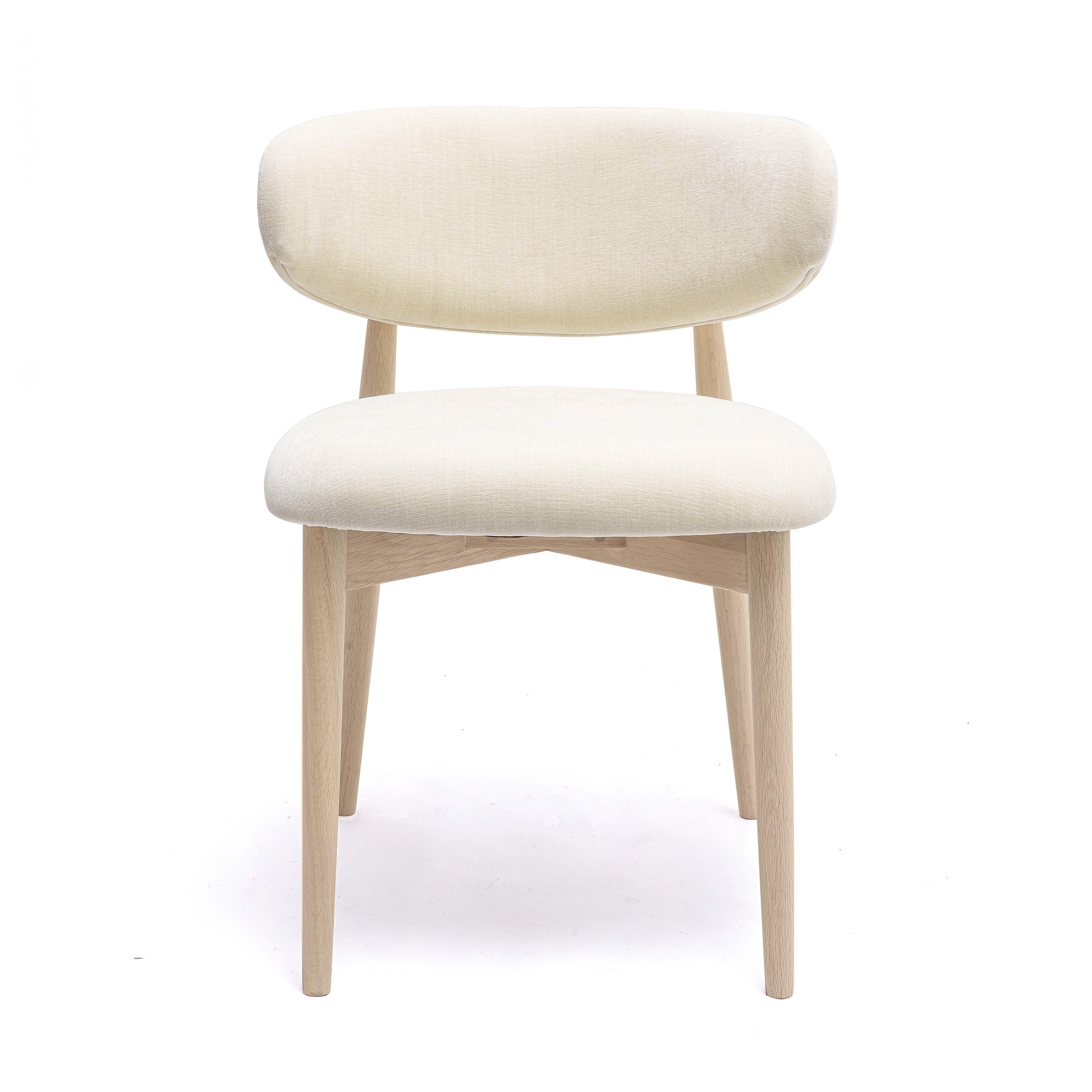 Zinea Cream Performance Textured Velvet Dining Chair