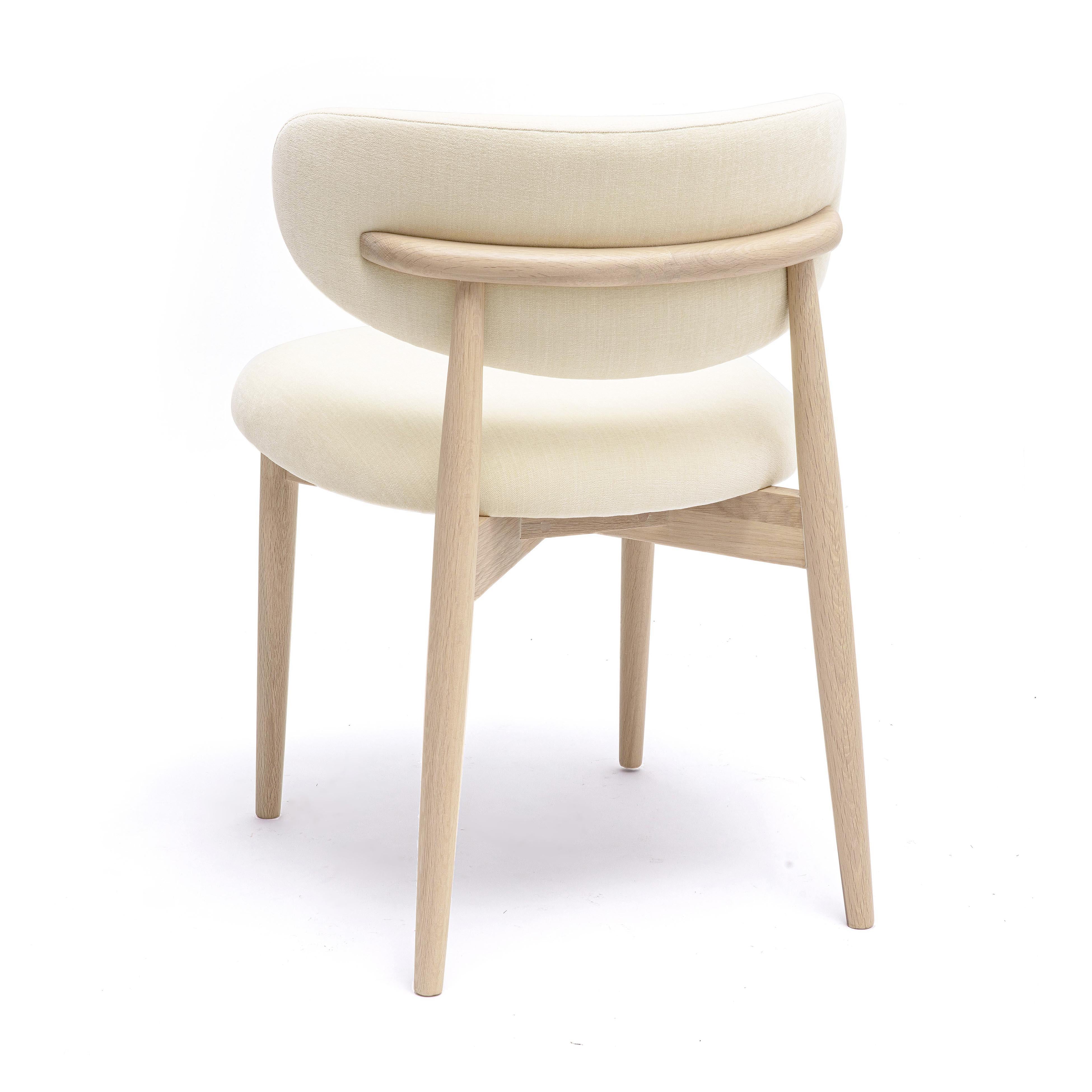 Zinea Cream Performance Textured Velvet Dining Chair