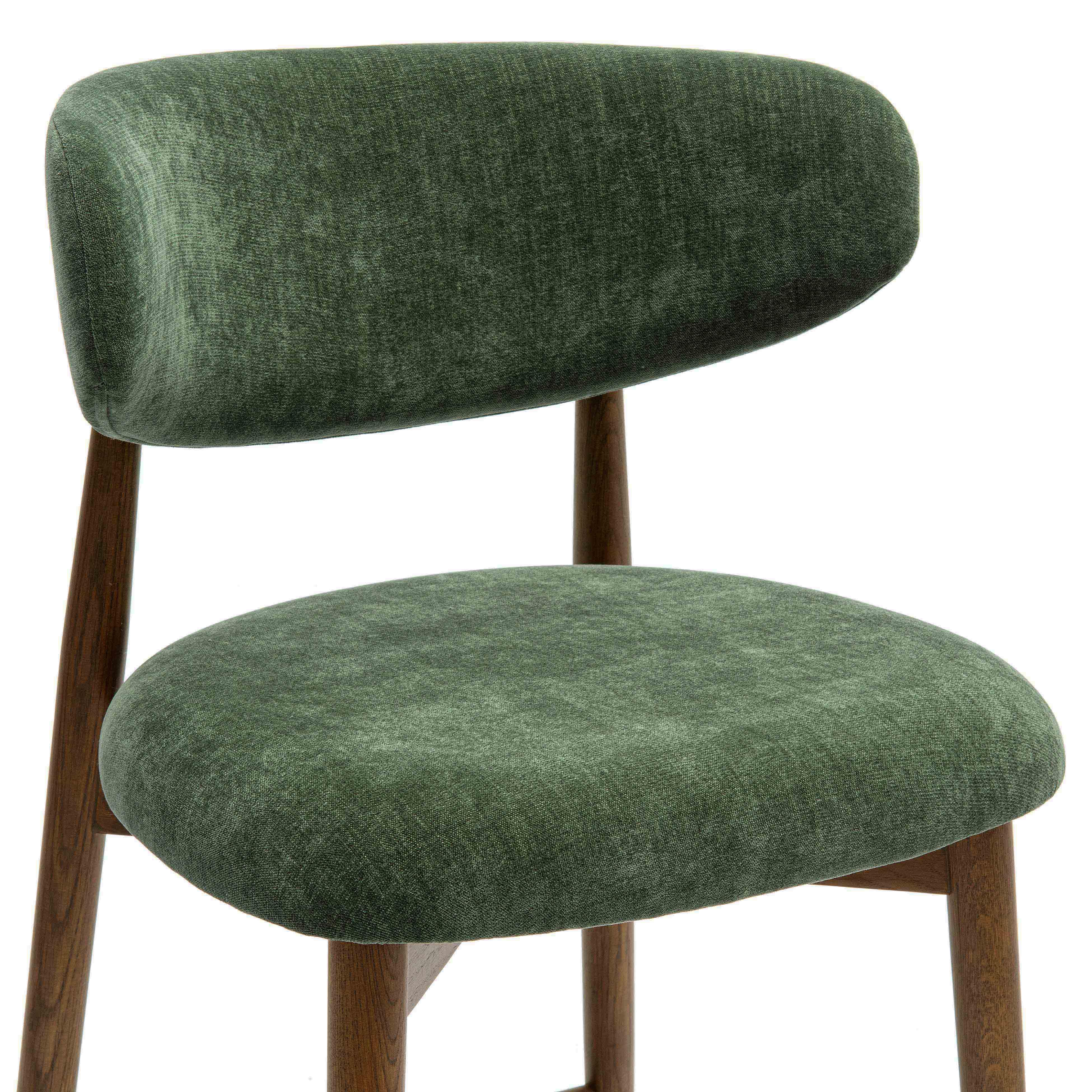 Zinea Forest Green Performance Textured Velvet Counter Stool