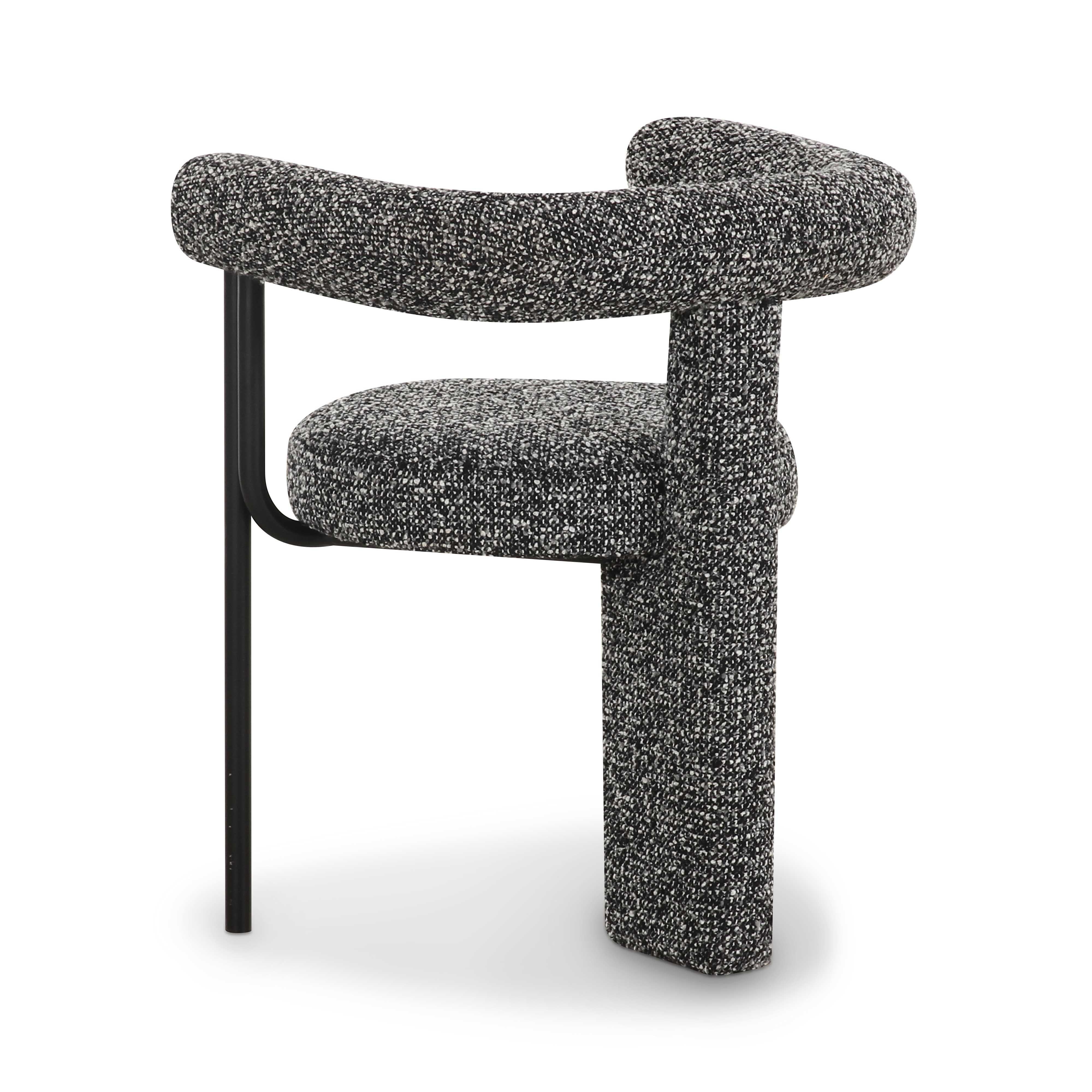 Synn Black Performance Boucle Dining Chair