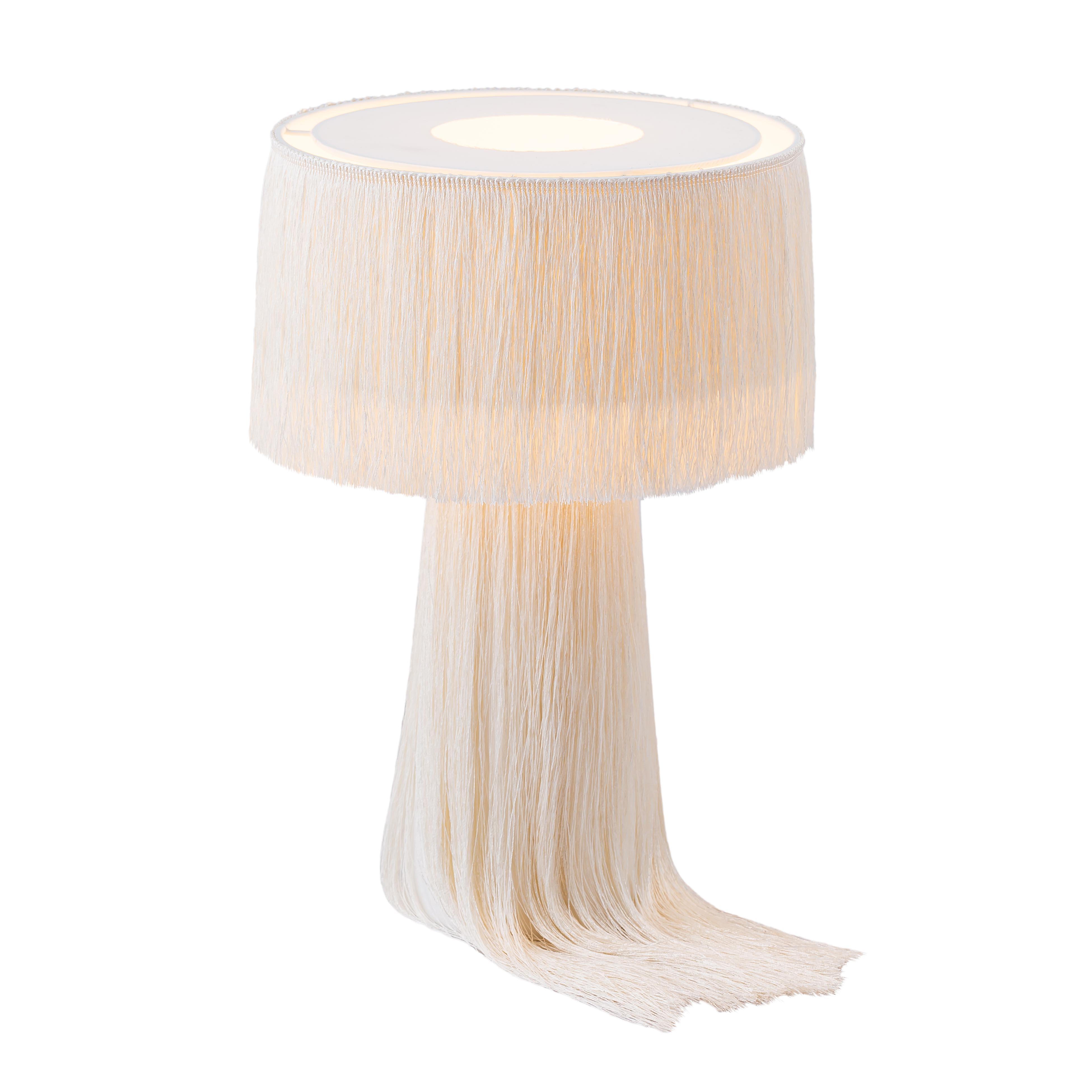 Atolla Cream Tassel Table Lamp - UK