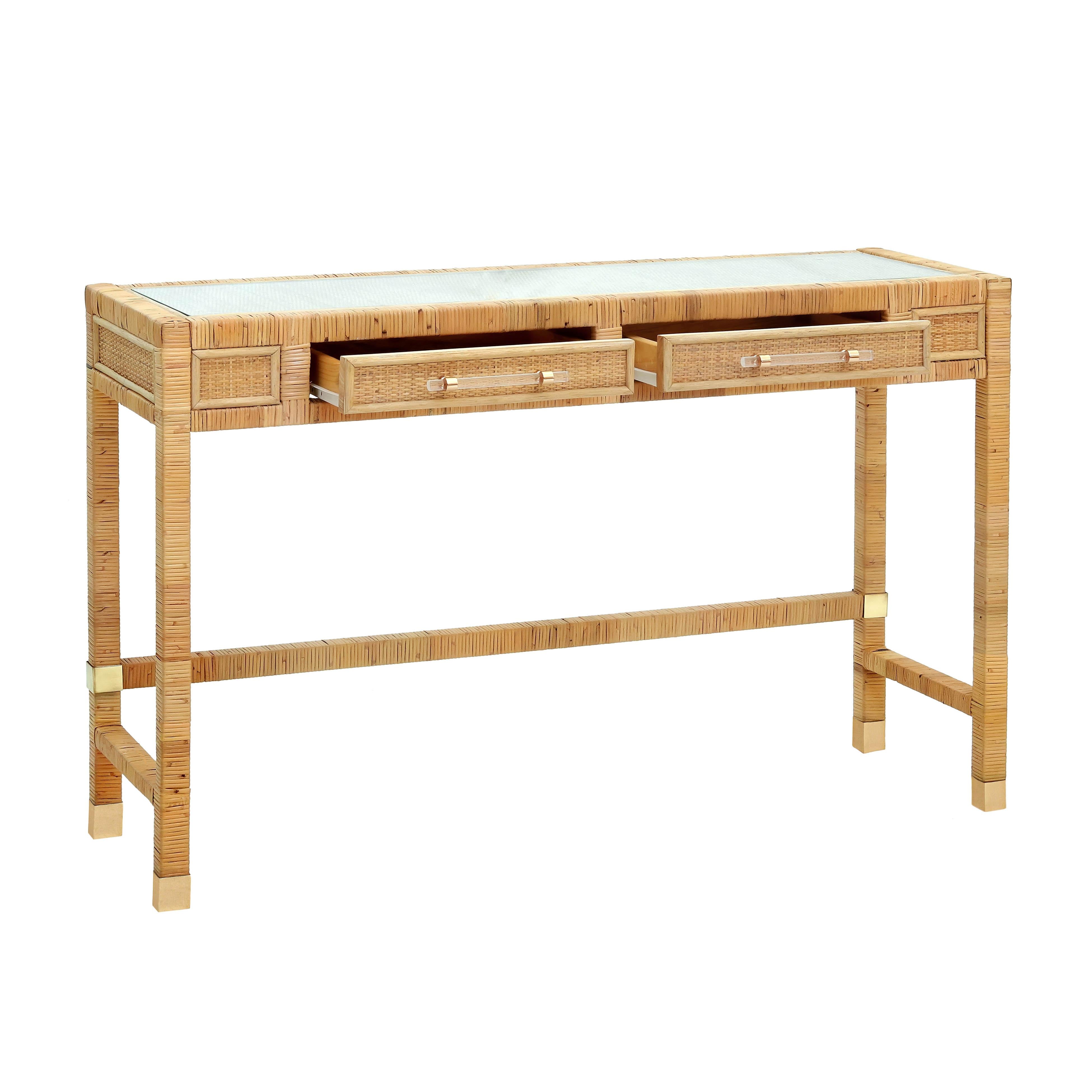 Amara Natural Rattan Desk