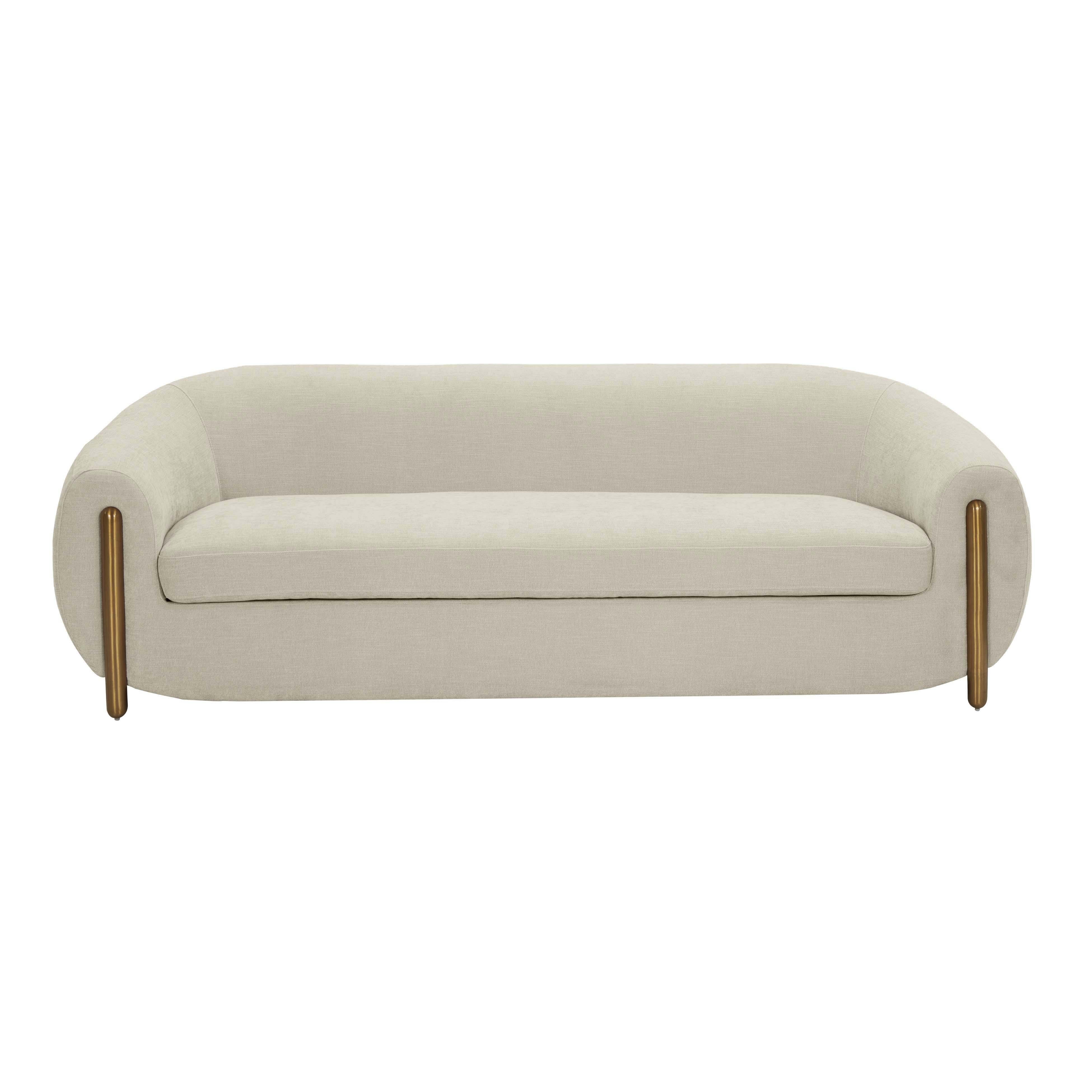 Lina Grey Textured Linen Sofa