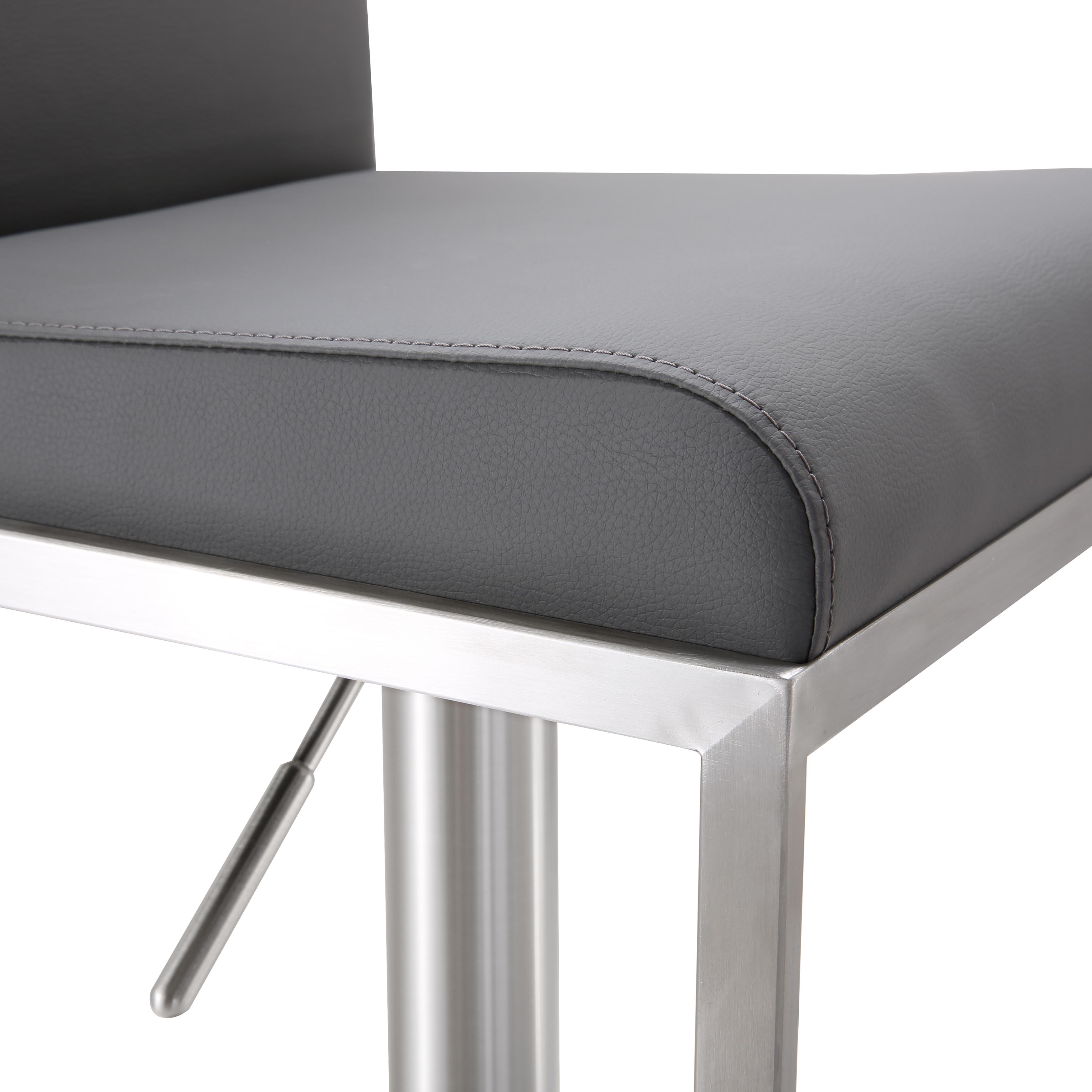 Amalfi Grey Vegan Leather Adjustable Stool - UK
