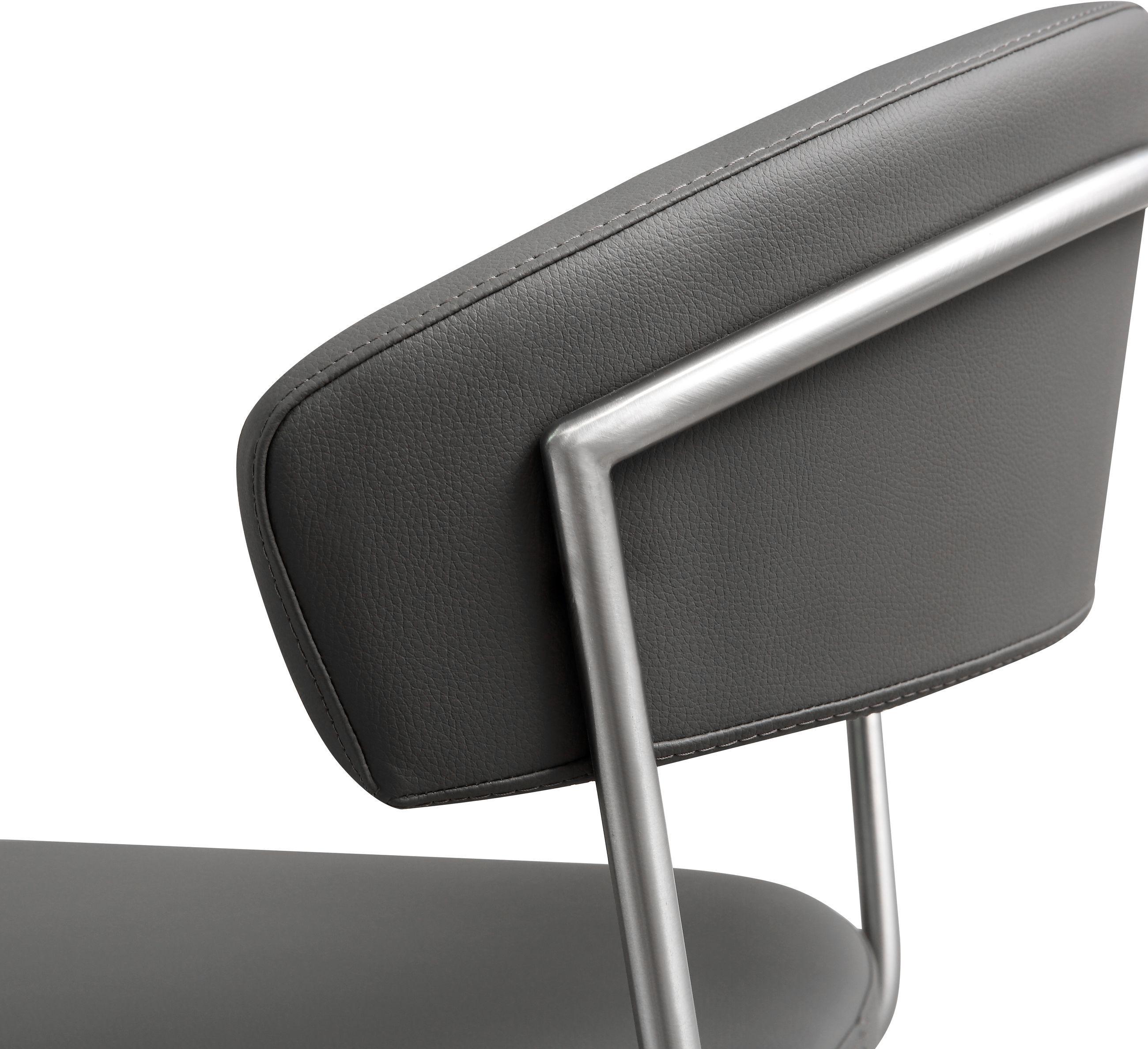 Cosmo Grey Stainless Steel Barstool - UK