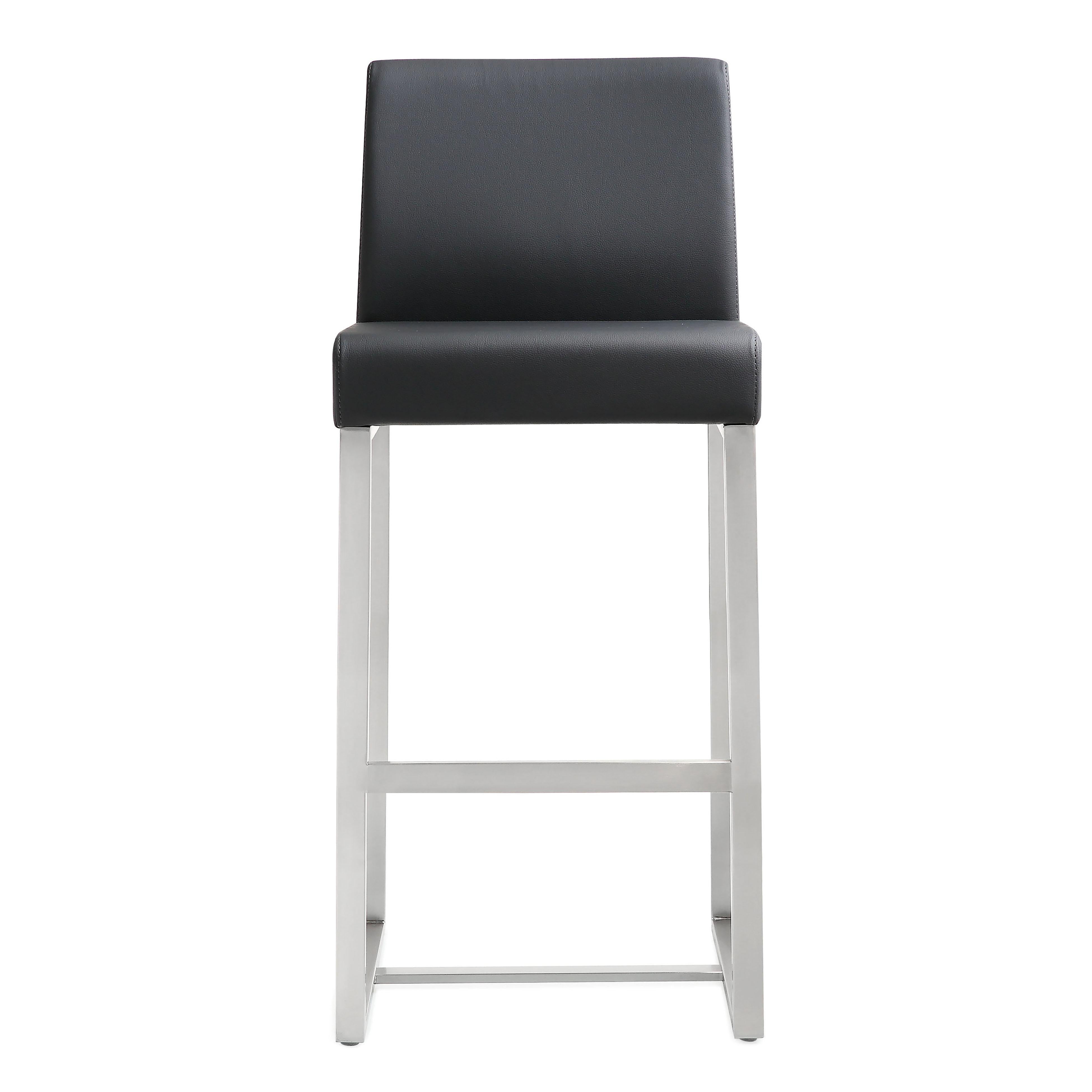 Denmark Black Stainless Steel Counter Stool - Set of 2 - UK