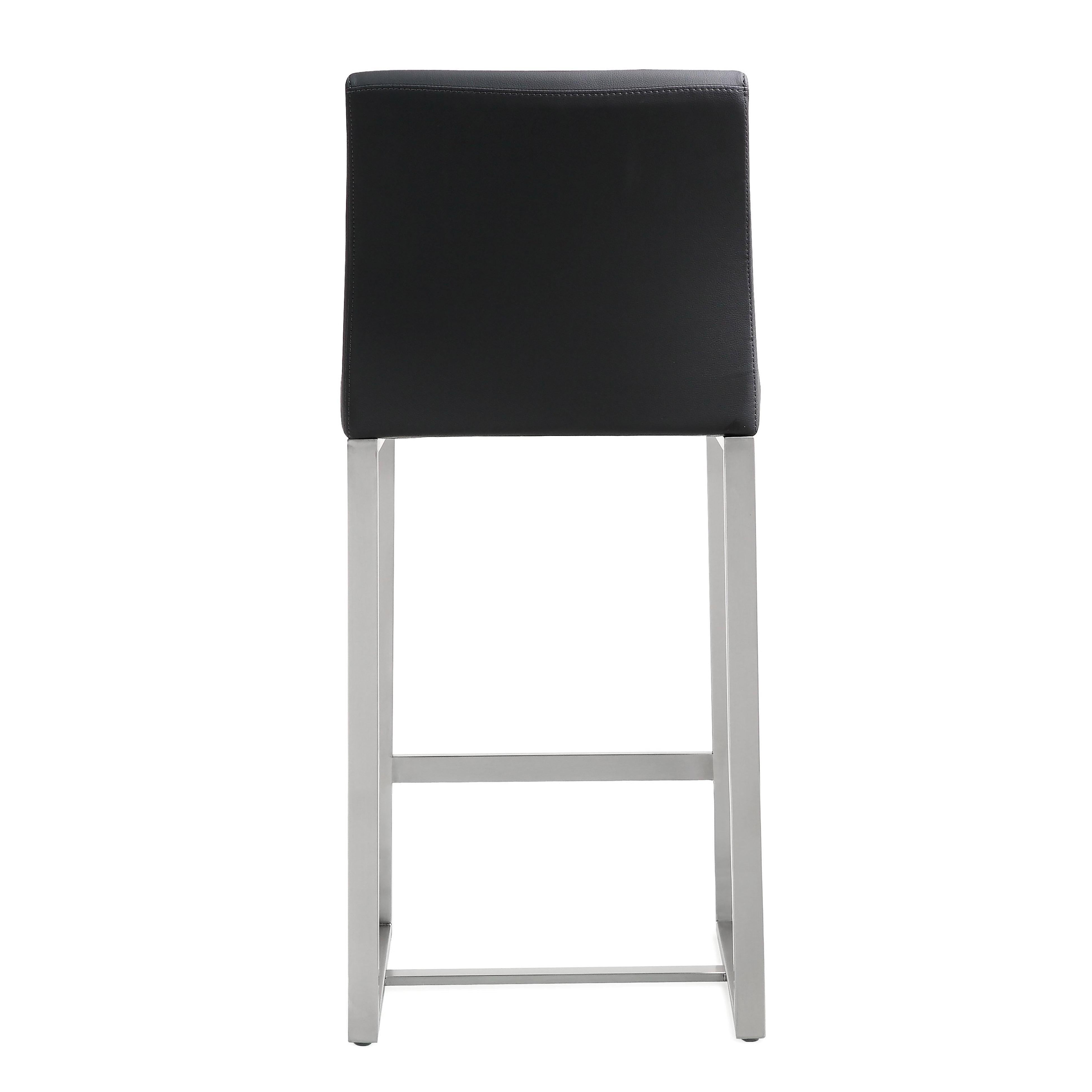 Denmark Black Stainless Steel Counter Stool - Set of 2 - UK
