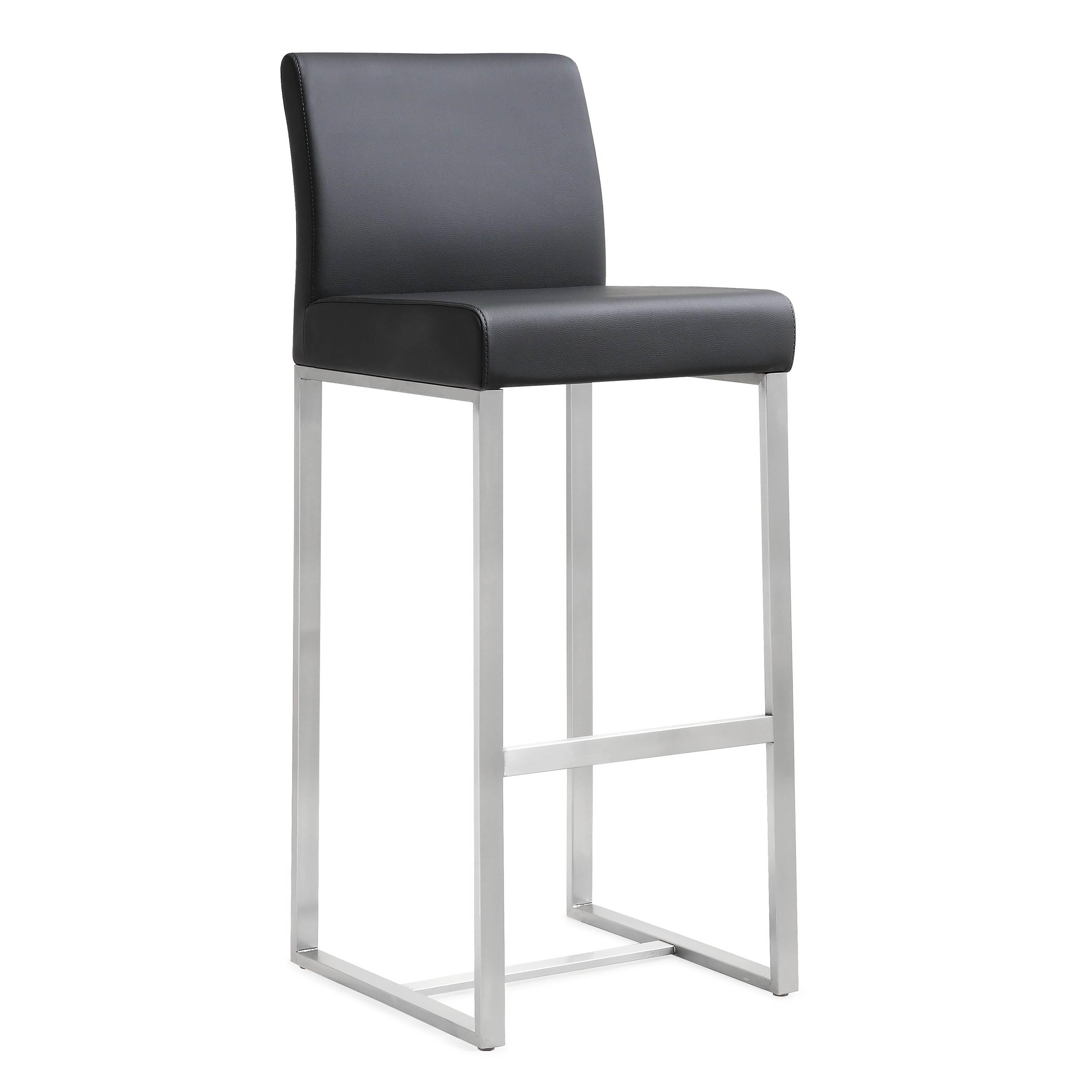Denmark Black Stainless Steel Barstool - Set of 2 - UK