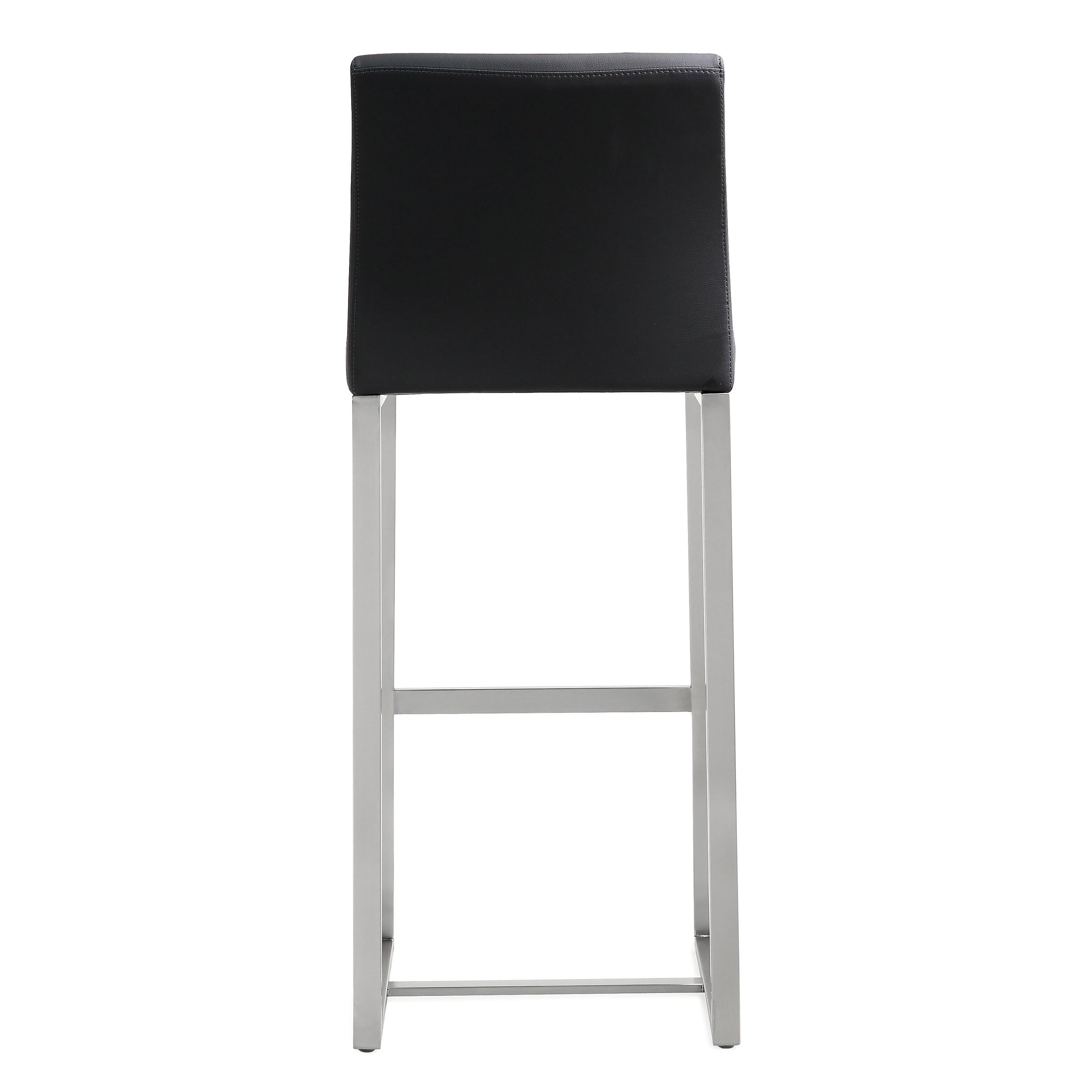 Denmark Black Stainless Steel Barstool - Set of 2 - UK