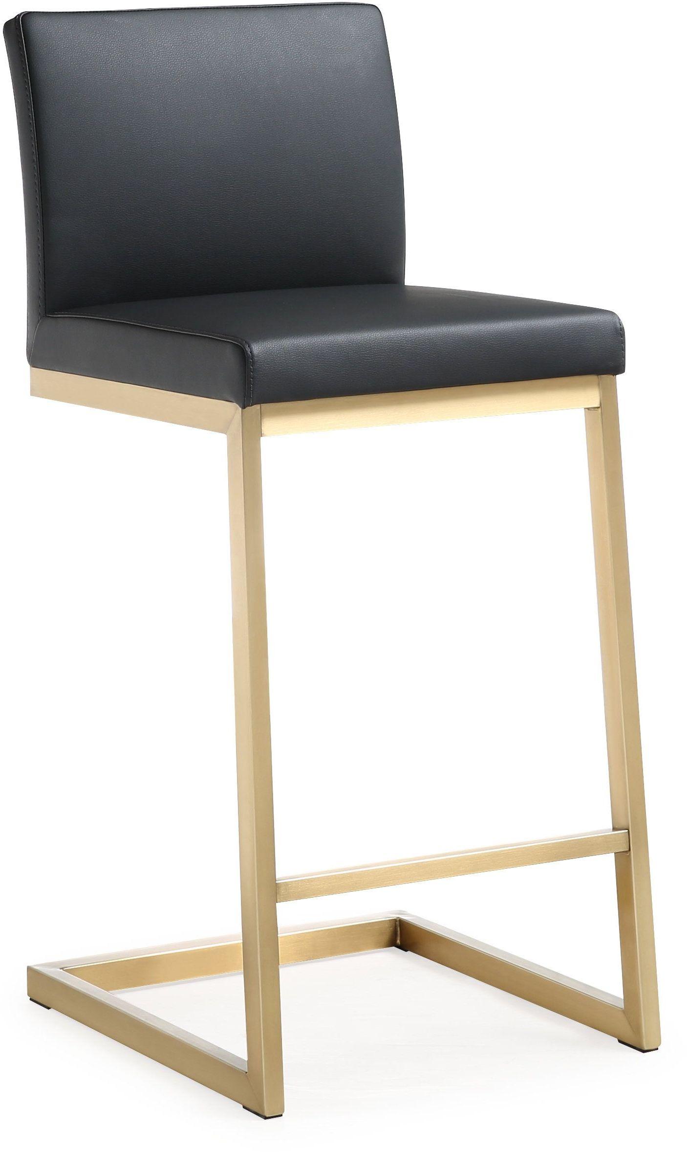 Parma Black Gold Steel Counter Stool - Set of 2 - UK