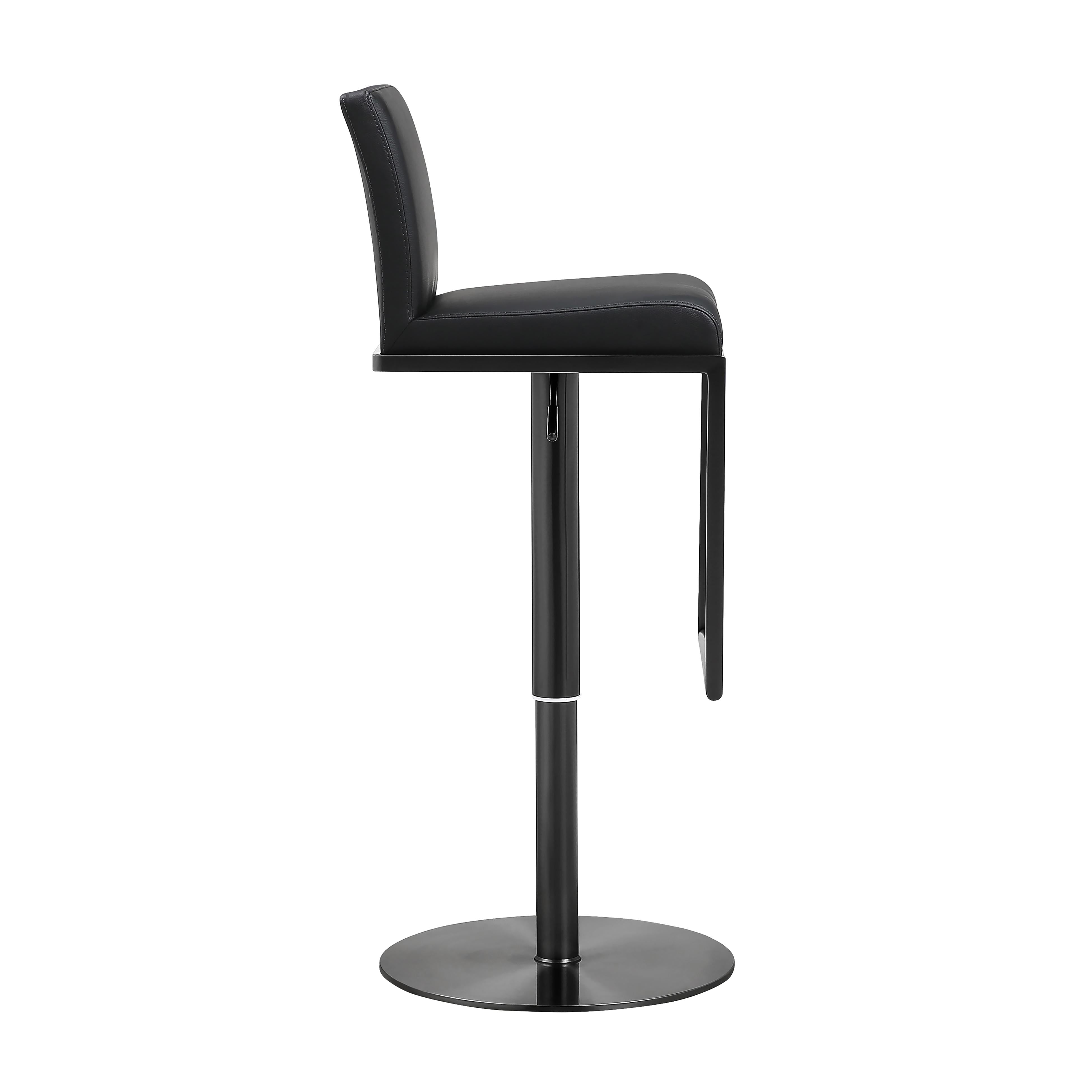 Amalfi Black Performance Vegan Leather on Black Stool - UK