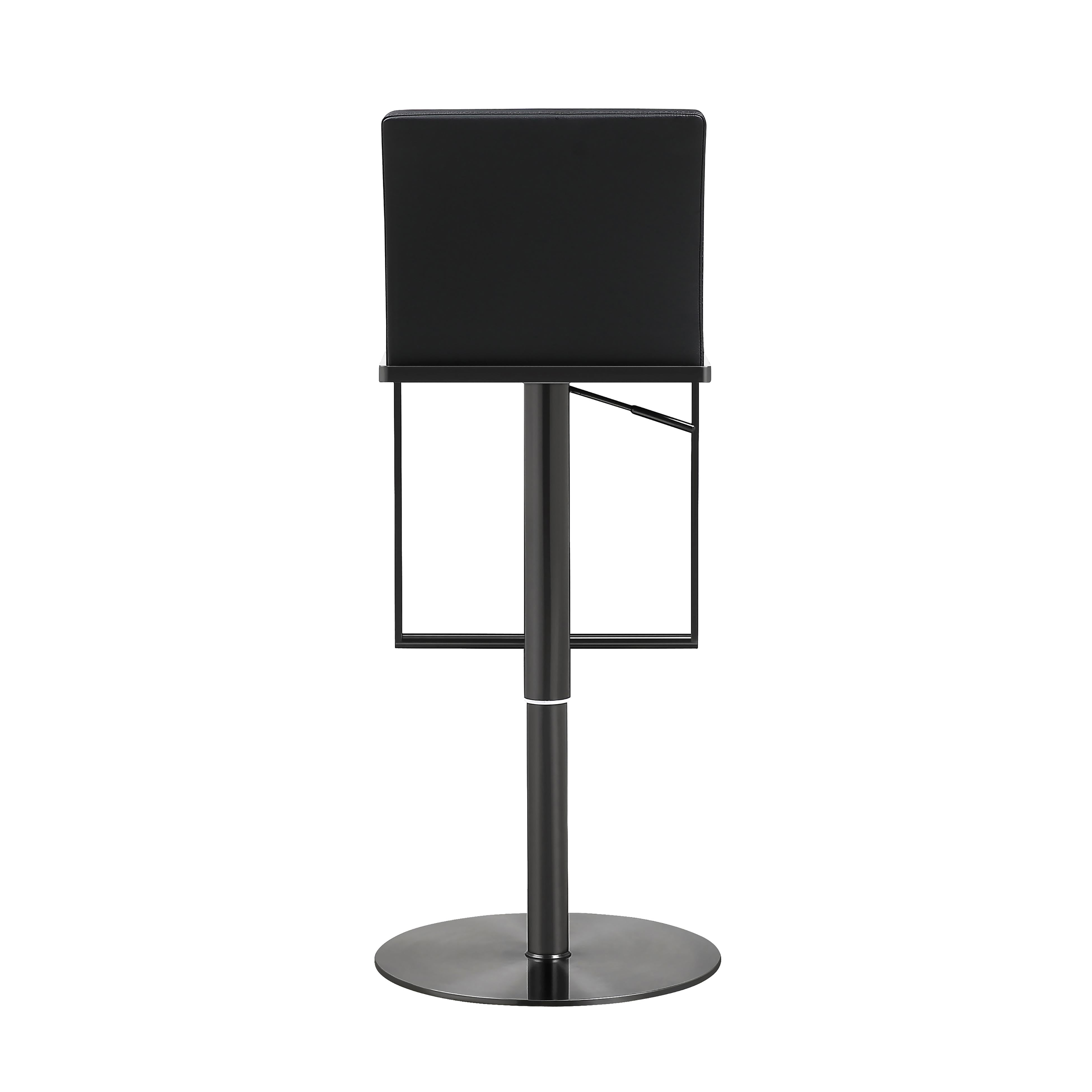 Amalfi Black Performance Vegan Leather on Black Stool - UK