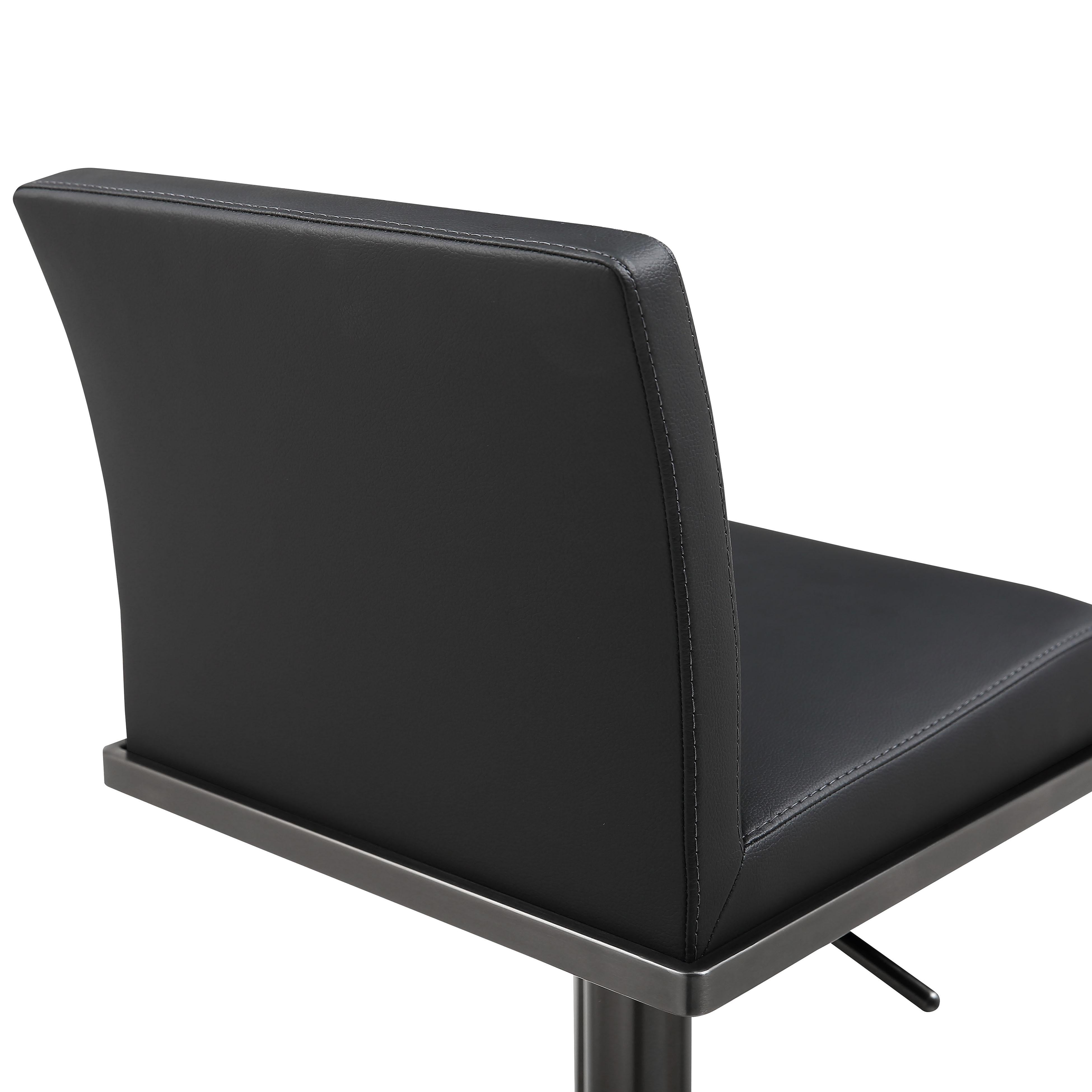 Amalfi Black Performance Vegan Leather on Black Stool - UK