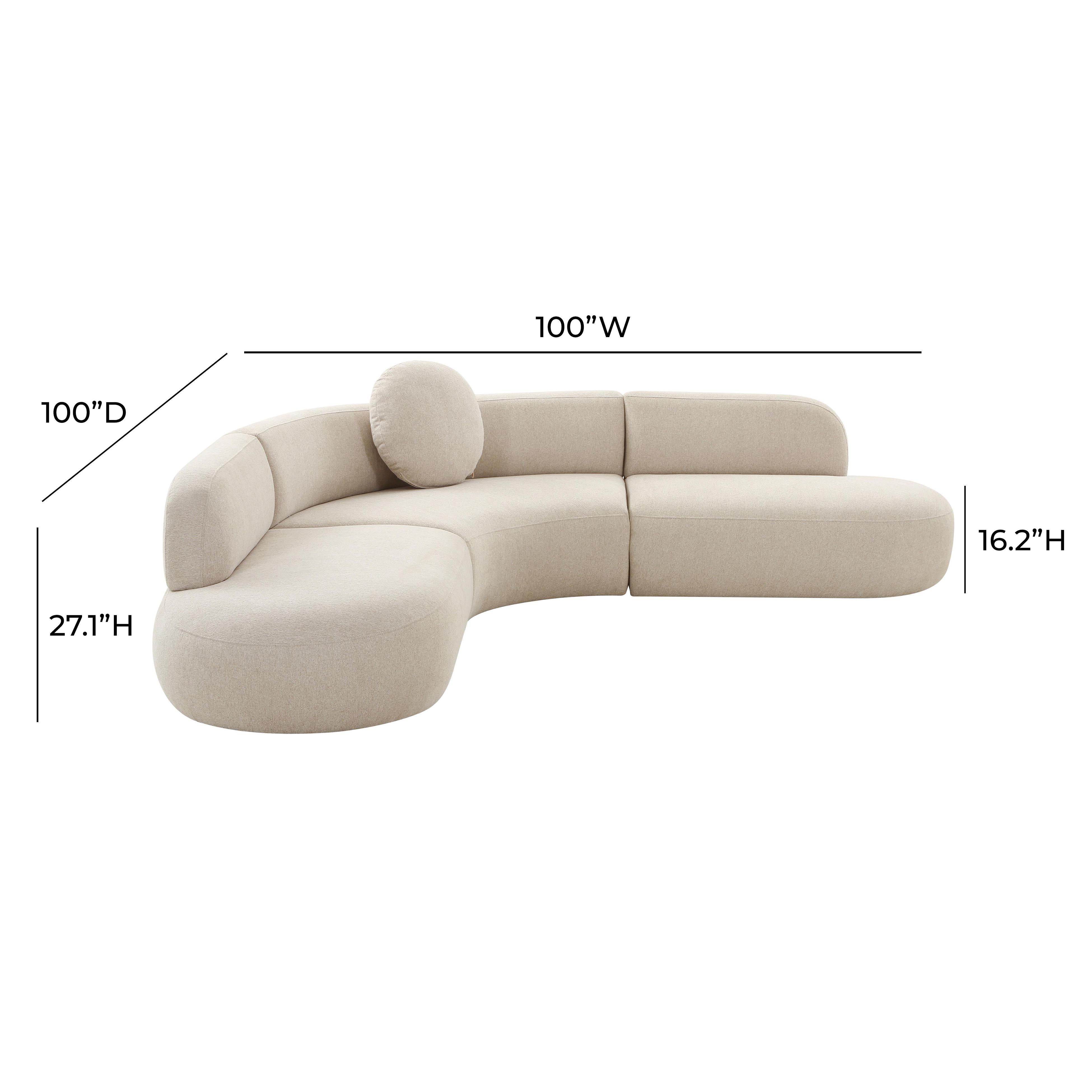 Broohah Beige Linen Sectional - UK