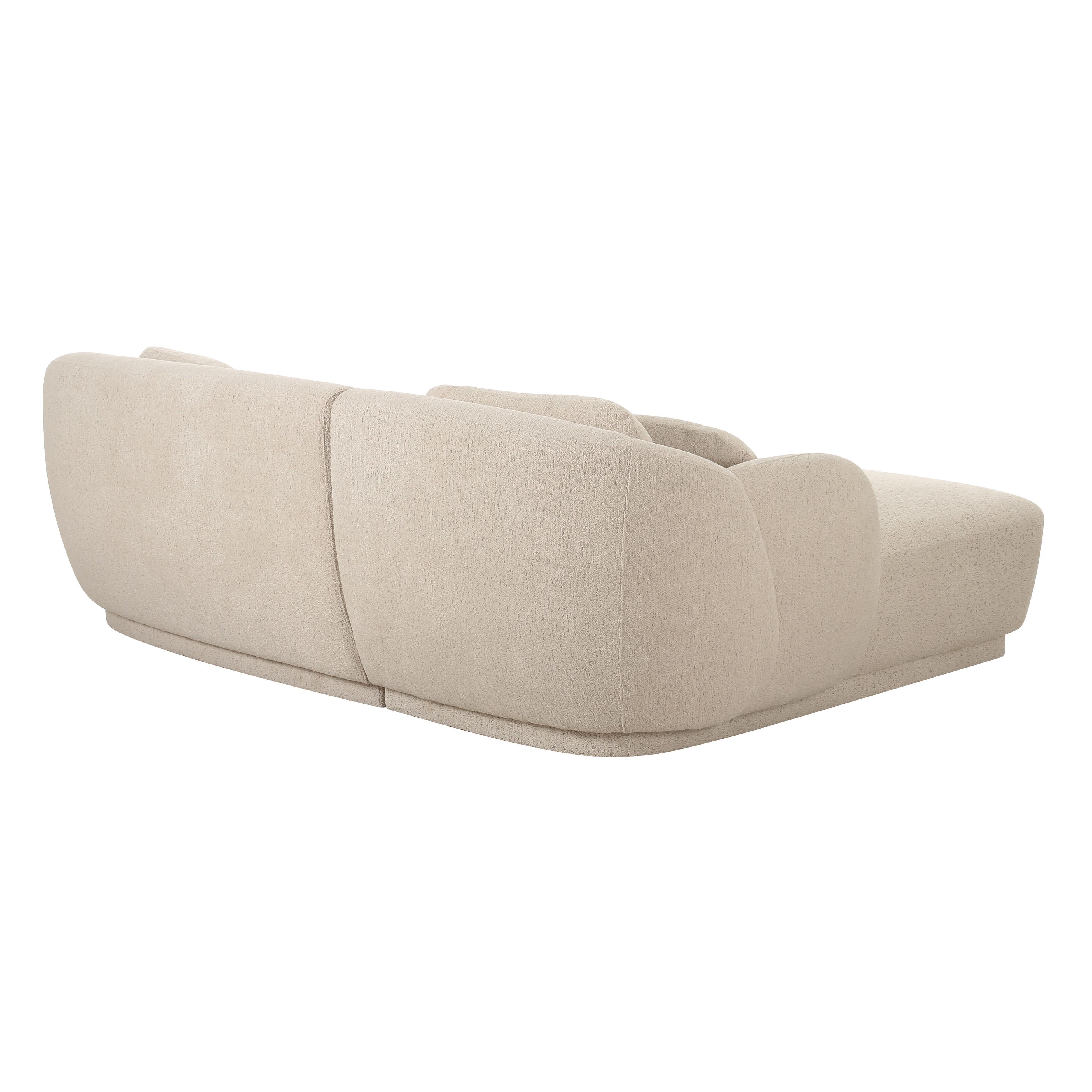 Misty Cream Boucle Sectional - LAF