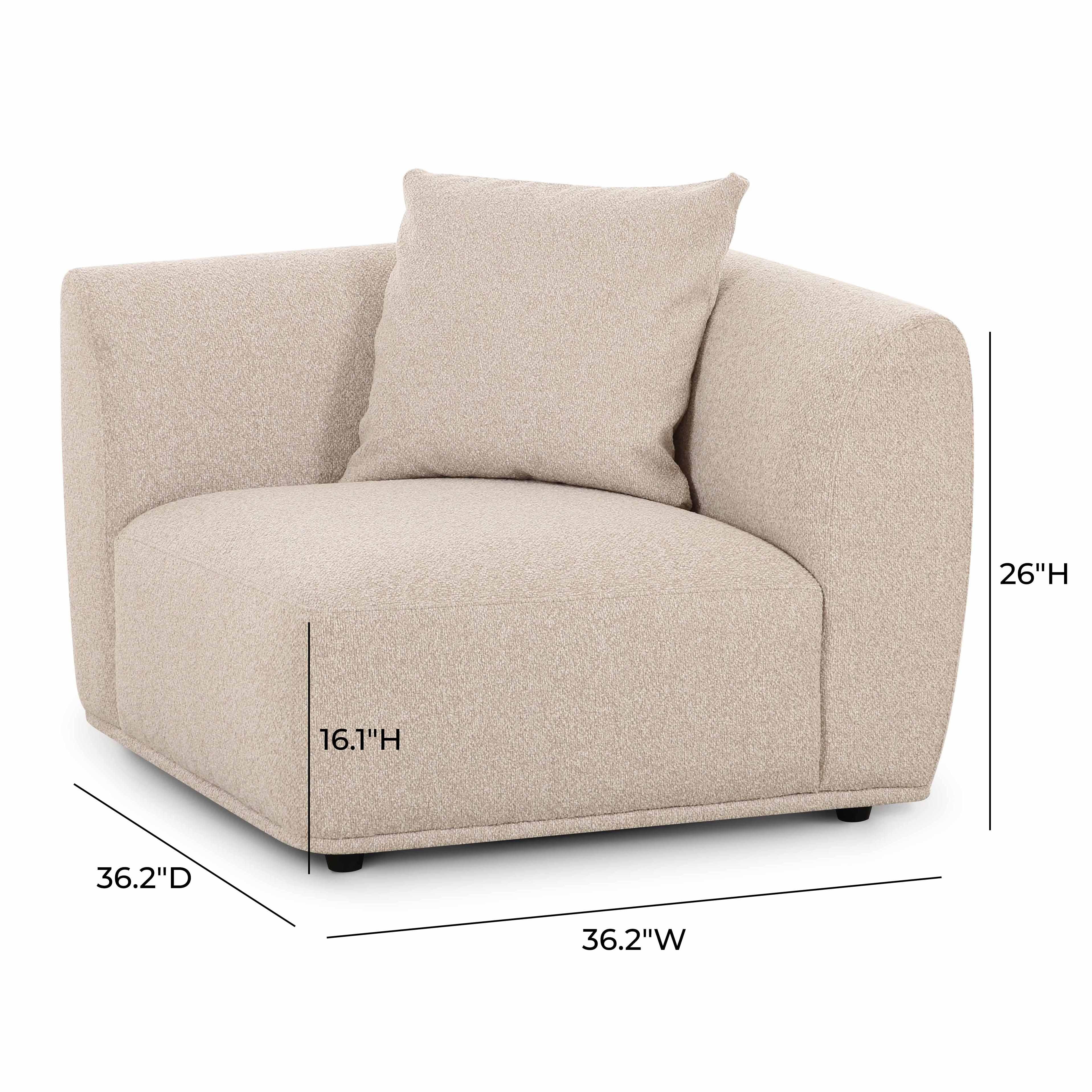 Sylvie Cream Boucle Corner Chair