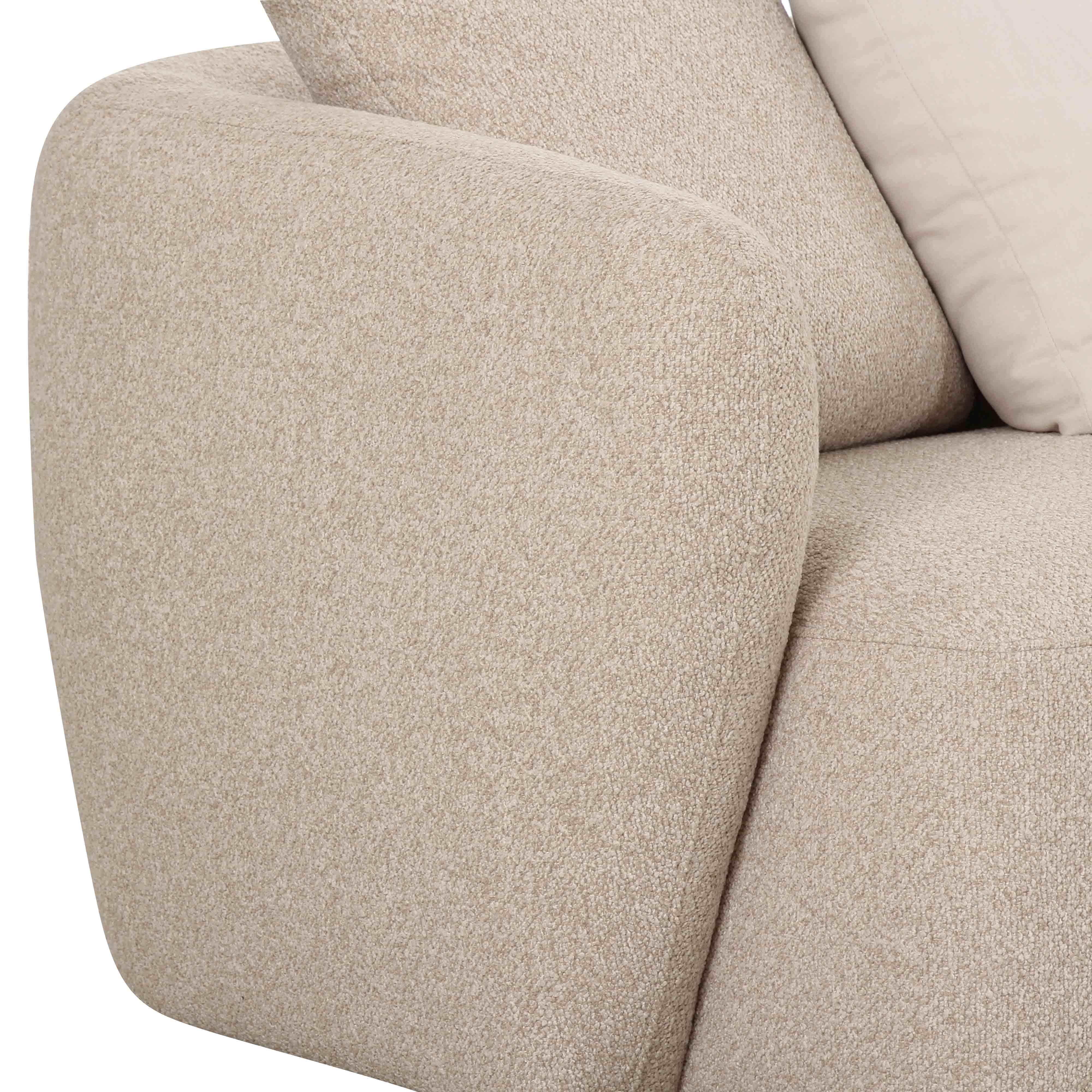 Sylvie Cream Boucle 4-Piece Left Chaise Sectional