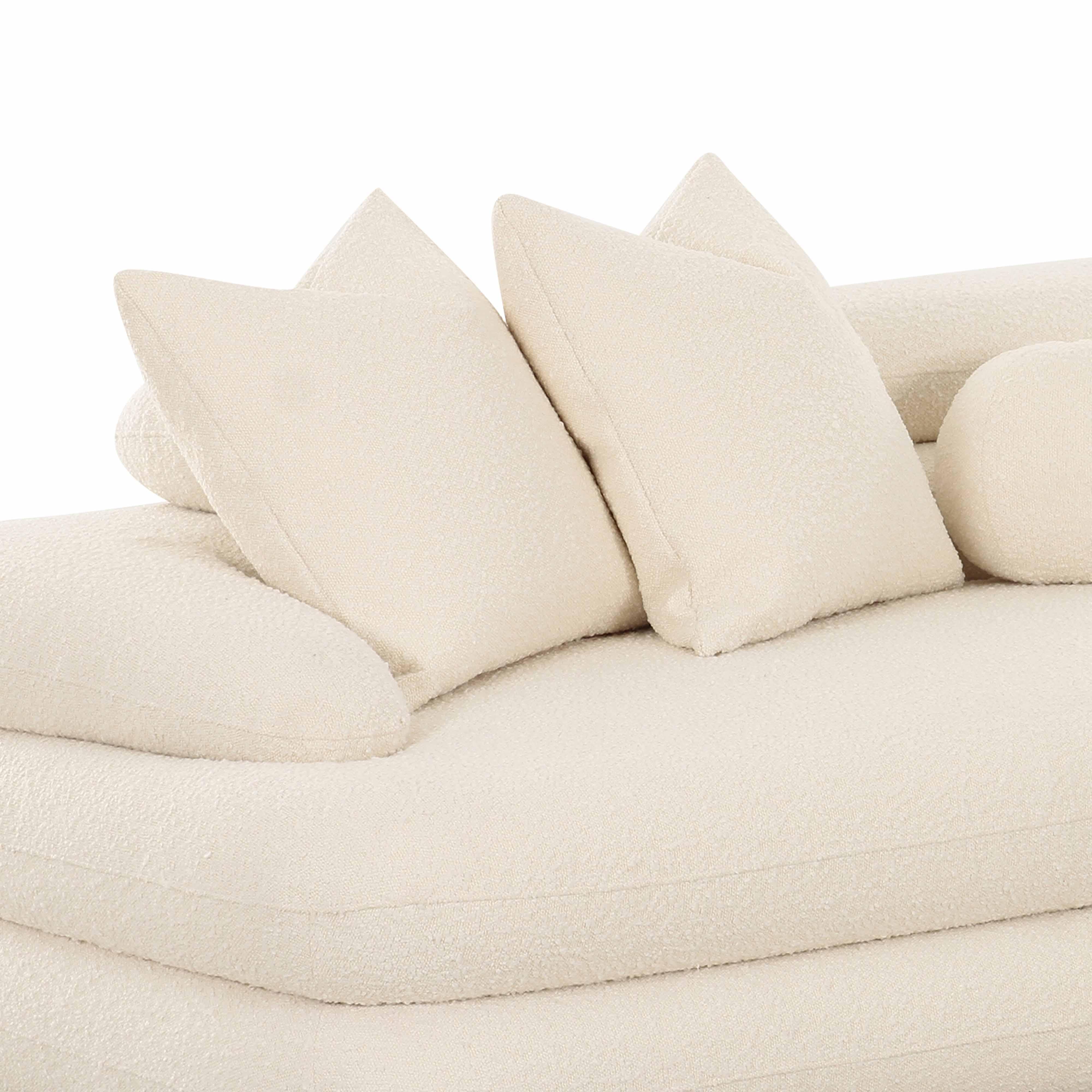 Lulu Cream Boucle Modular LAF Sectional
