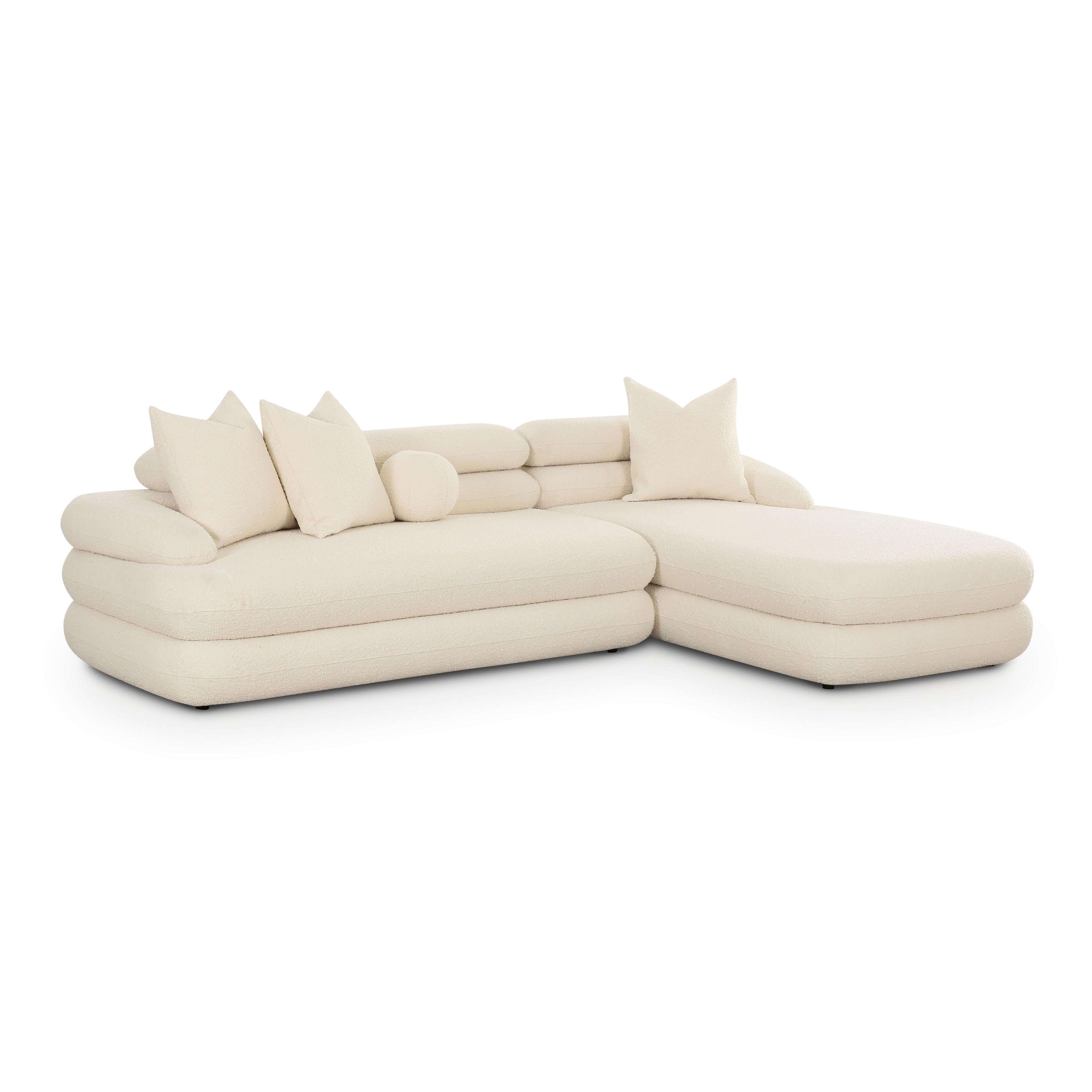 Lulu Cream Boucle Modular RAF Sectional