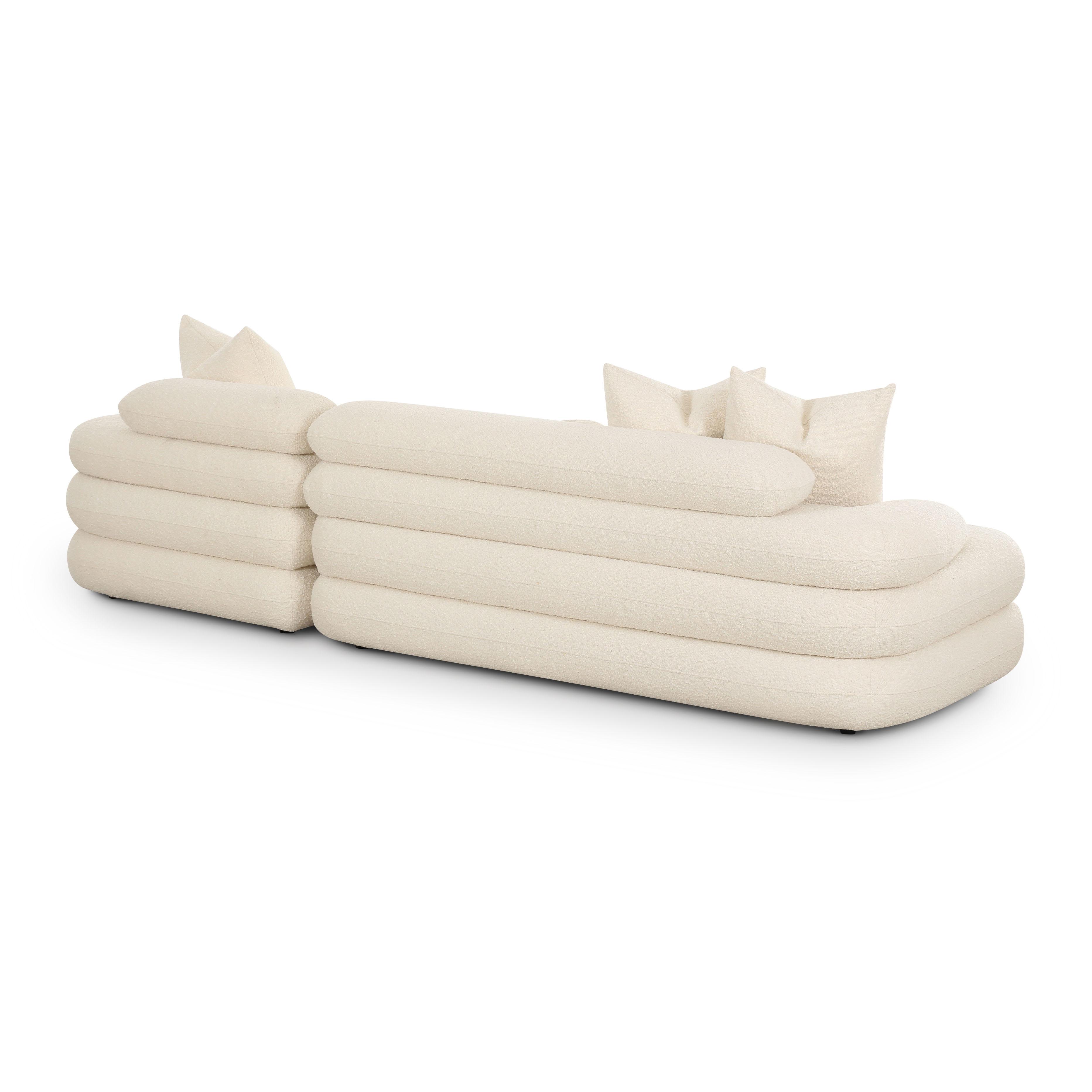 Lulu Cream Boucle Modular RAF Sectional