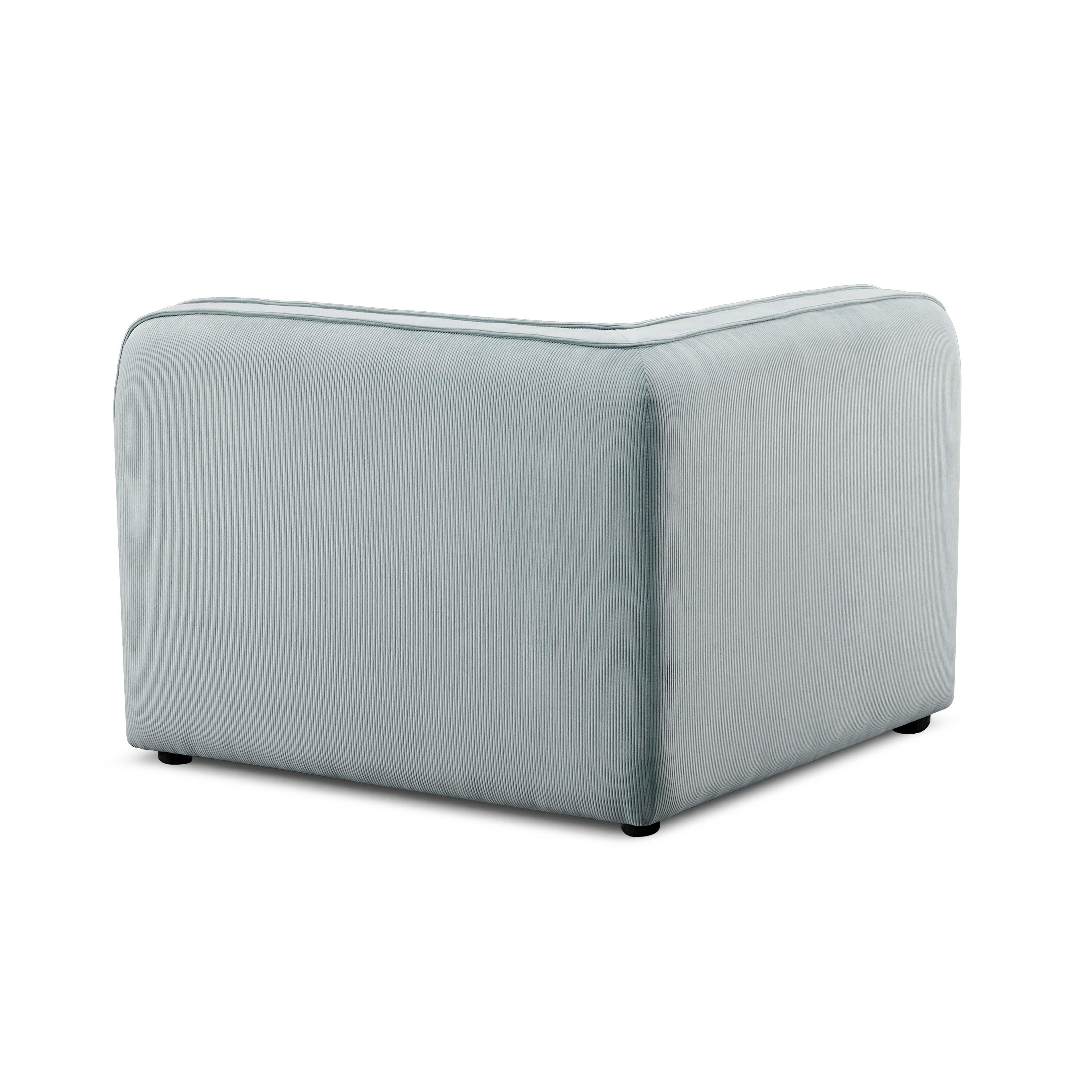 Travie Sea Foam Performance Corduroy Velvet Corner Chair