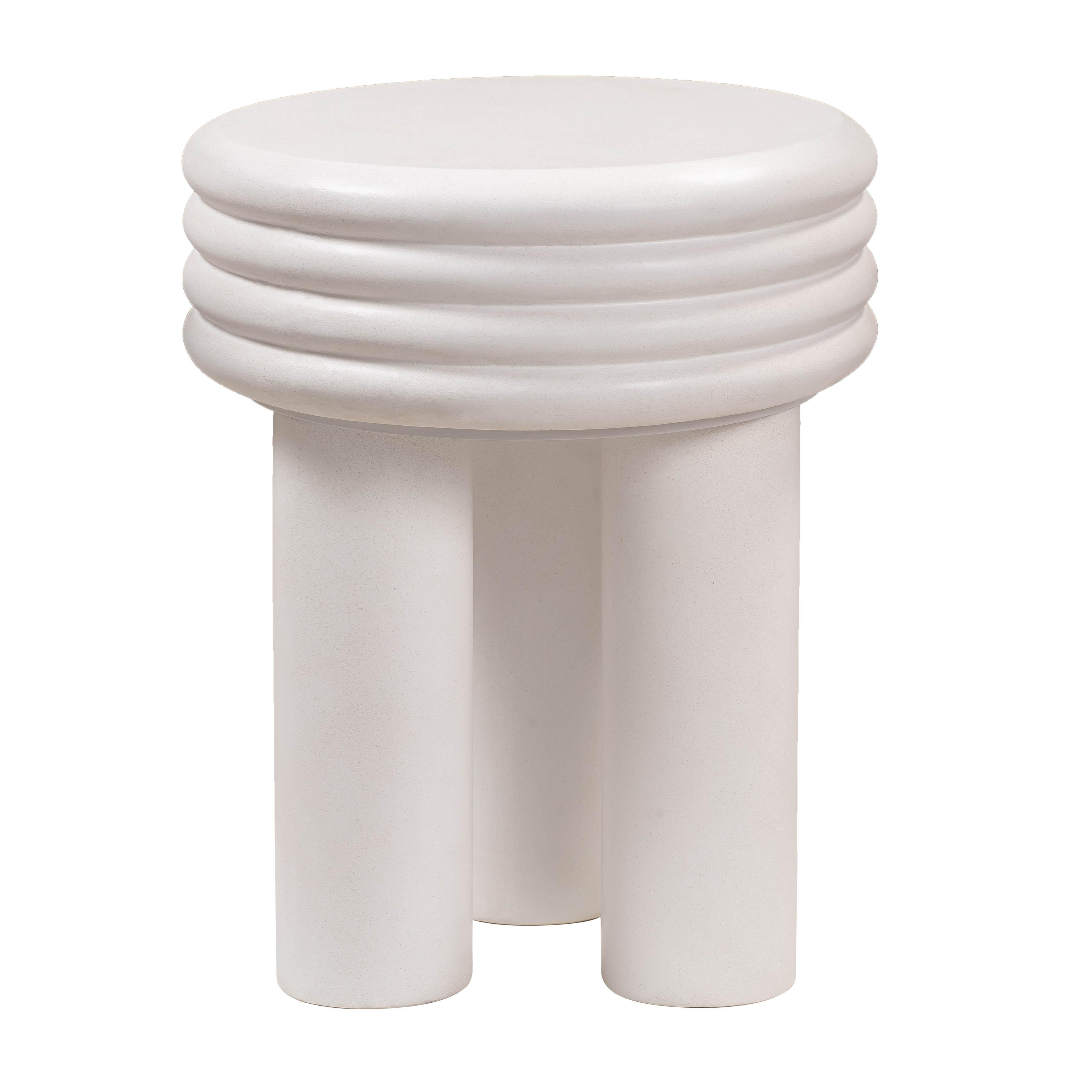 Delta Ivory Concrete Side Table - UK