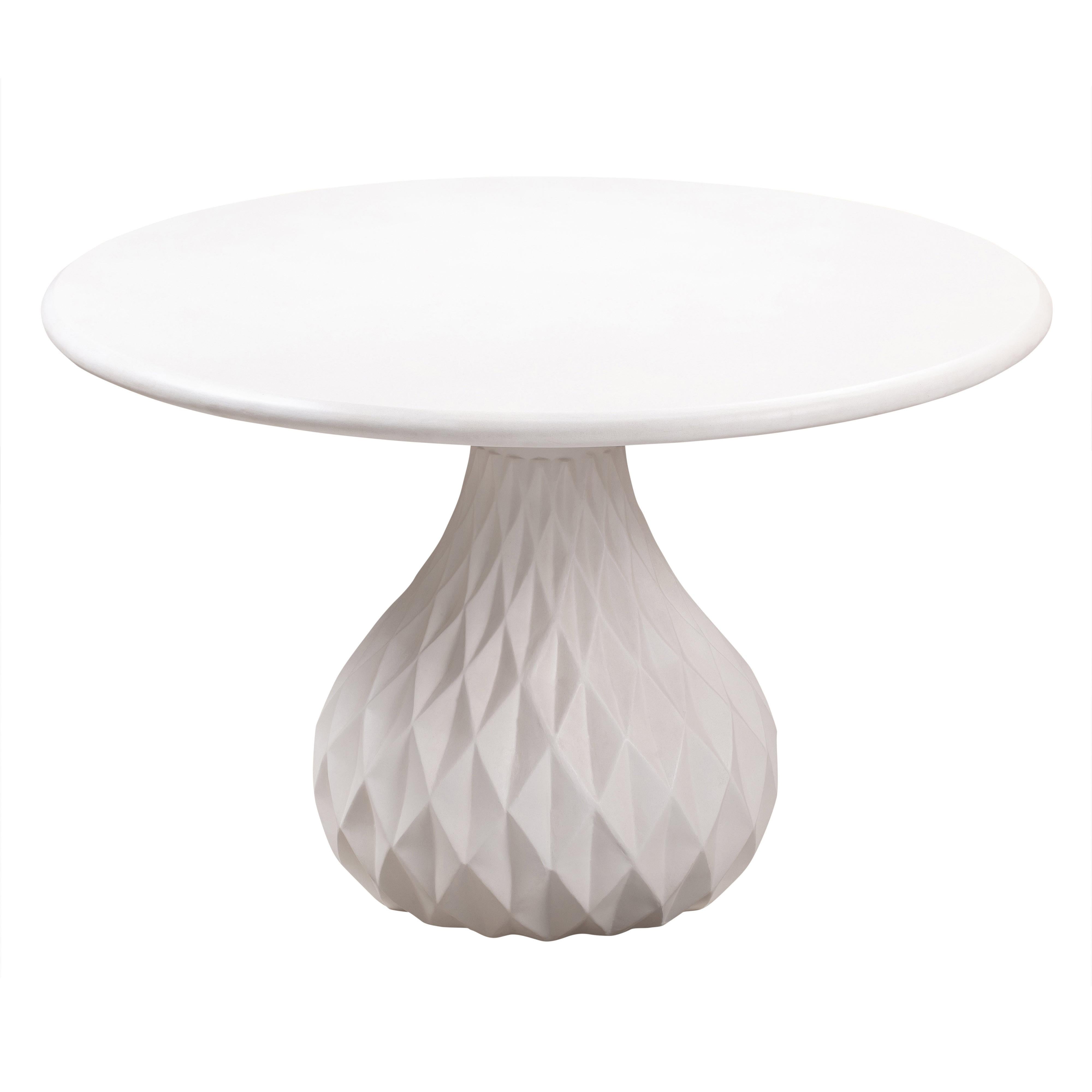 Tulum Ivory Concrete Dining Table - UK