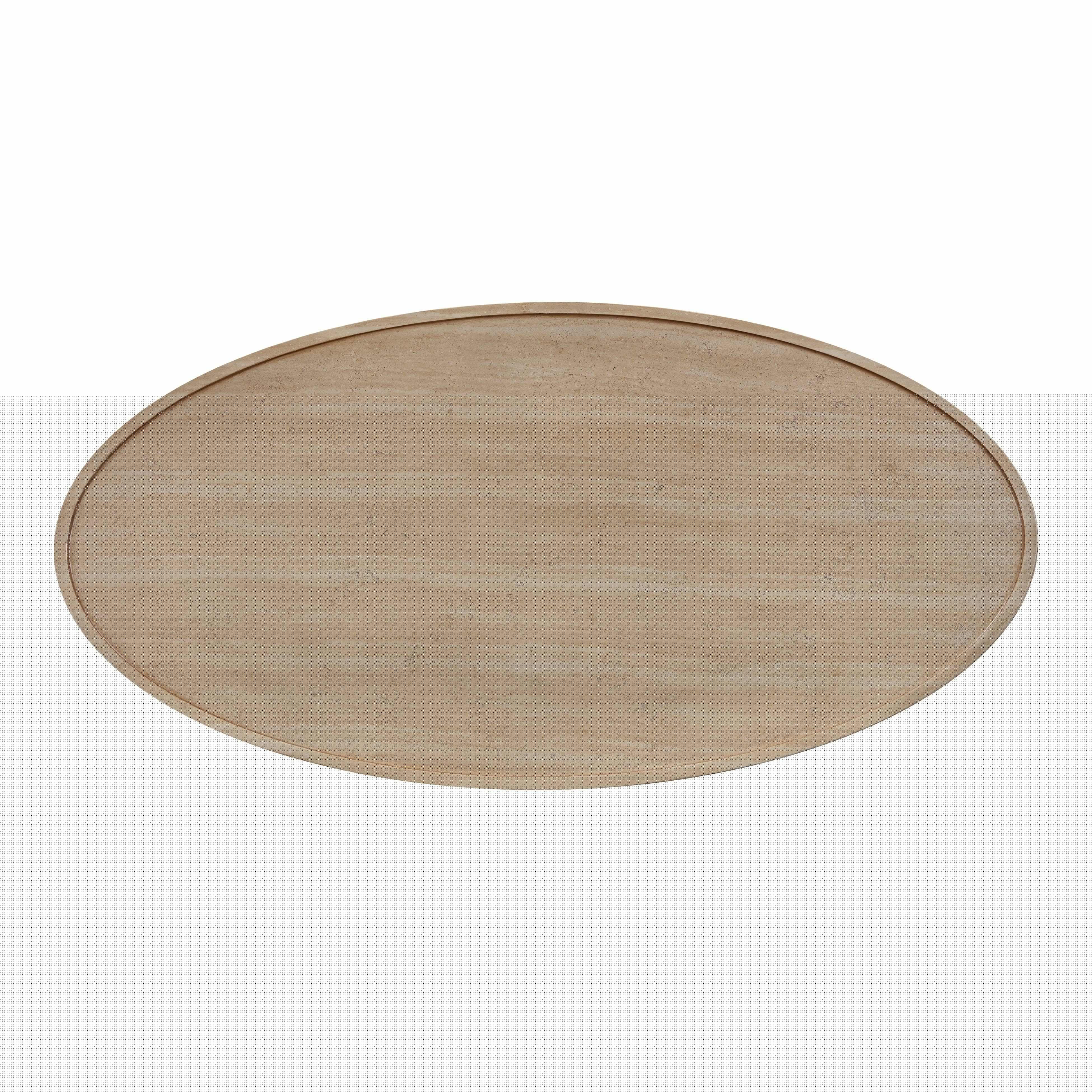 Eclipse Textured Faux Travertine Indoor / Outdoor Coffee Table