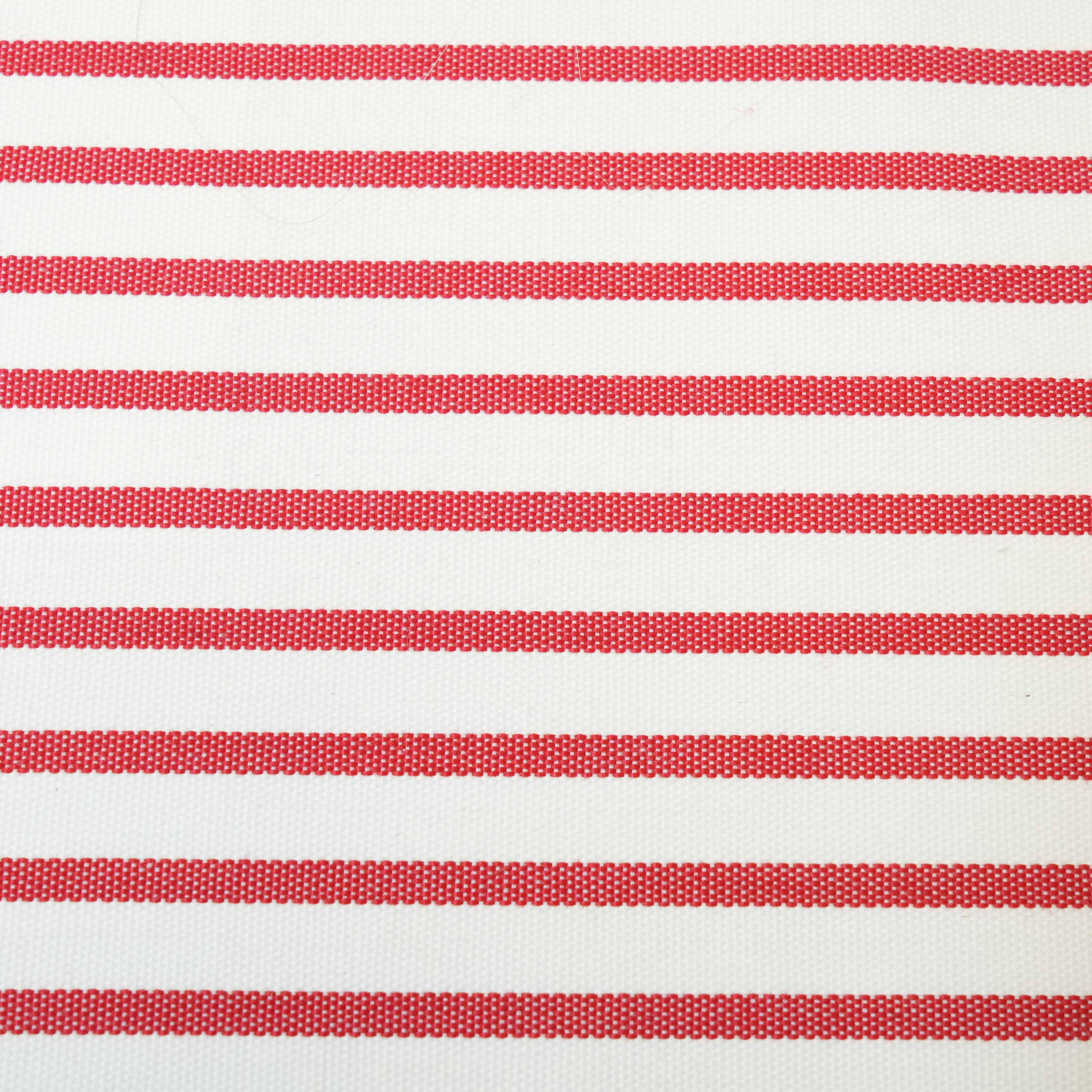 Saint Tropez Pearl and Red Striped Stuffed Outdoor Armchair