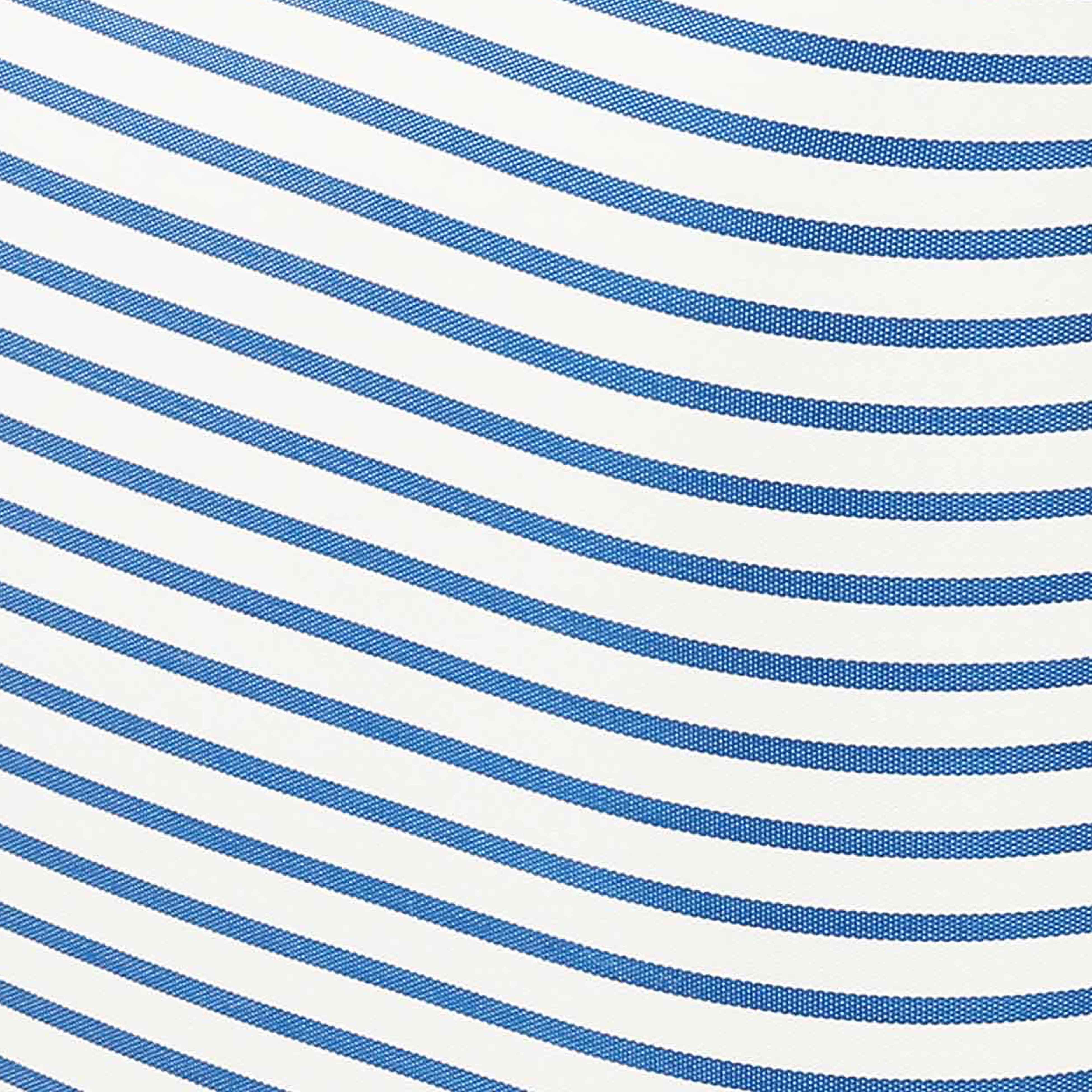 Saint Tropez Pearl and Blue Striped Stuffed Outdoor Armchair