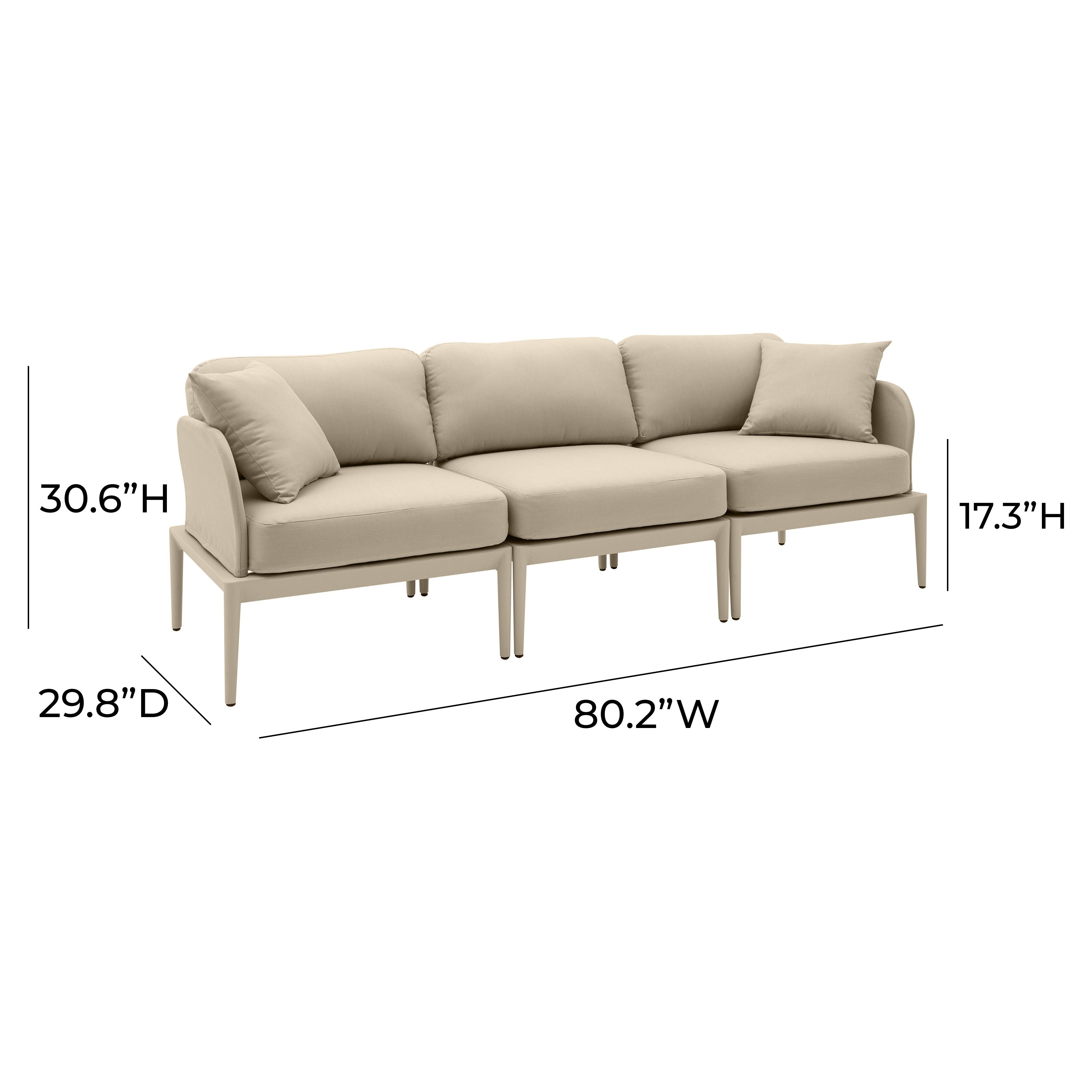 Kapri Taupe Modular Outdoor Sofa