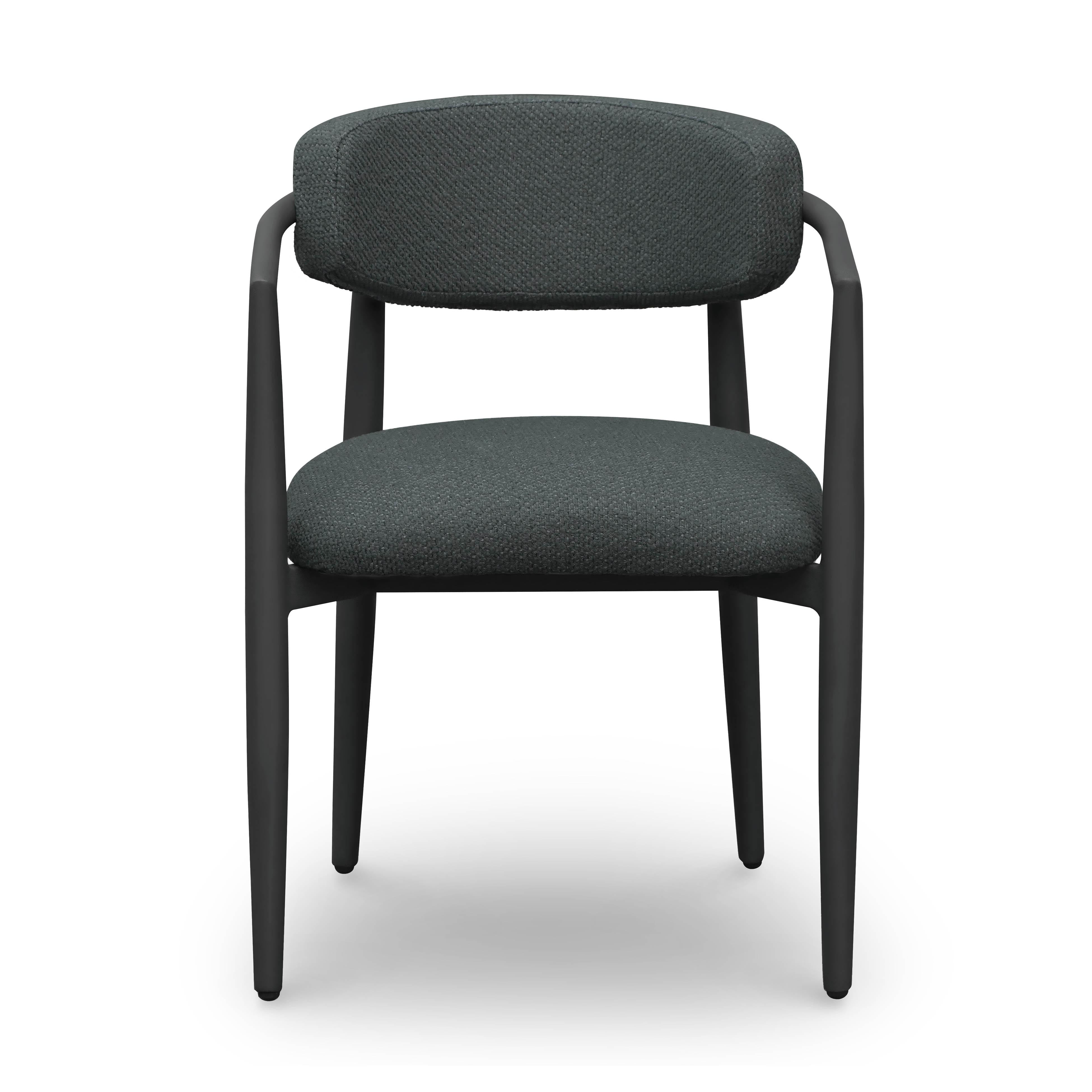 Annika Black Textured Outdoor Dining Arm Chair