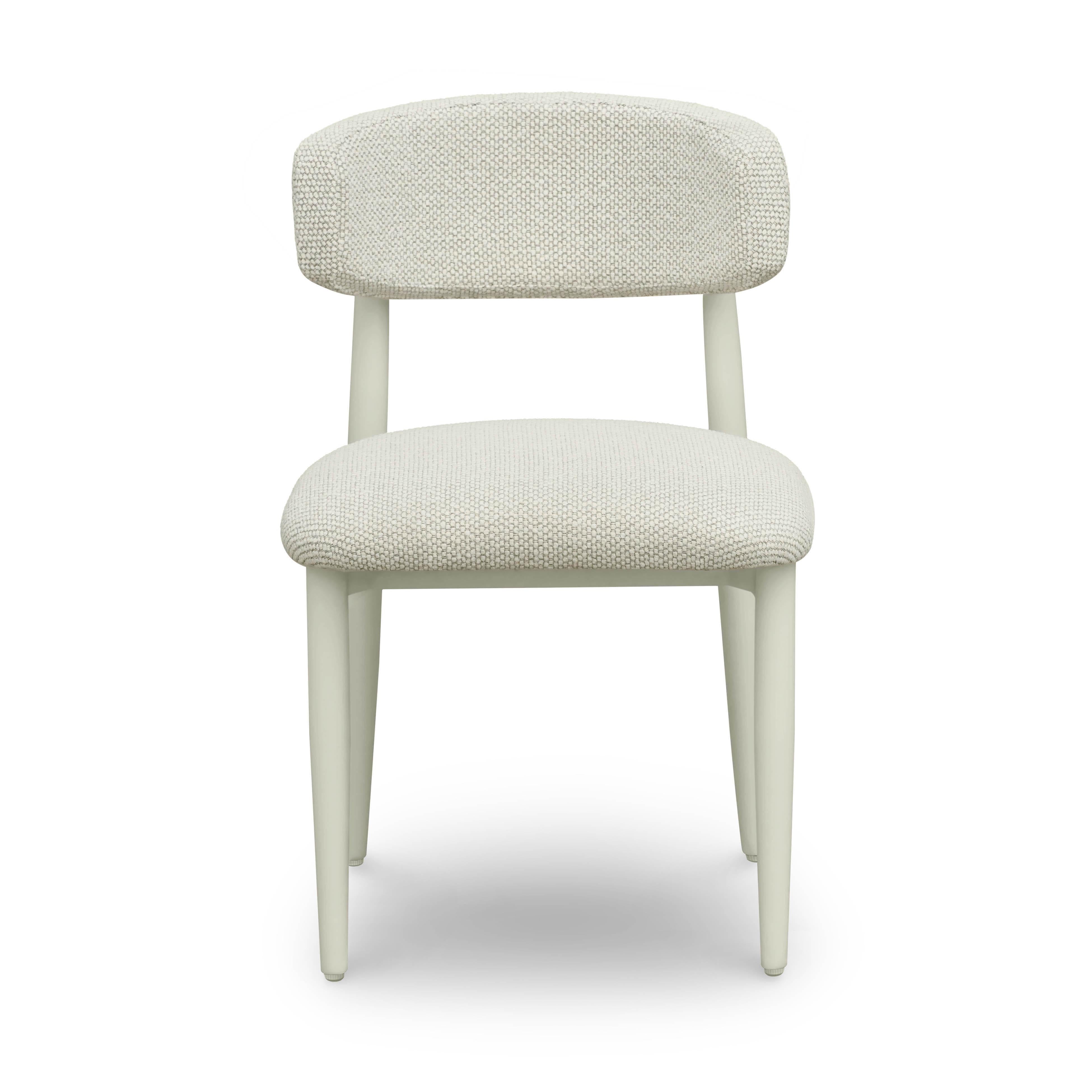 Annika Cream Textured Outdoor Dining Side Chair