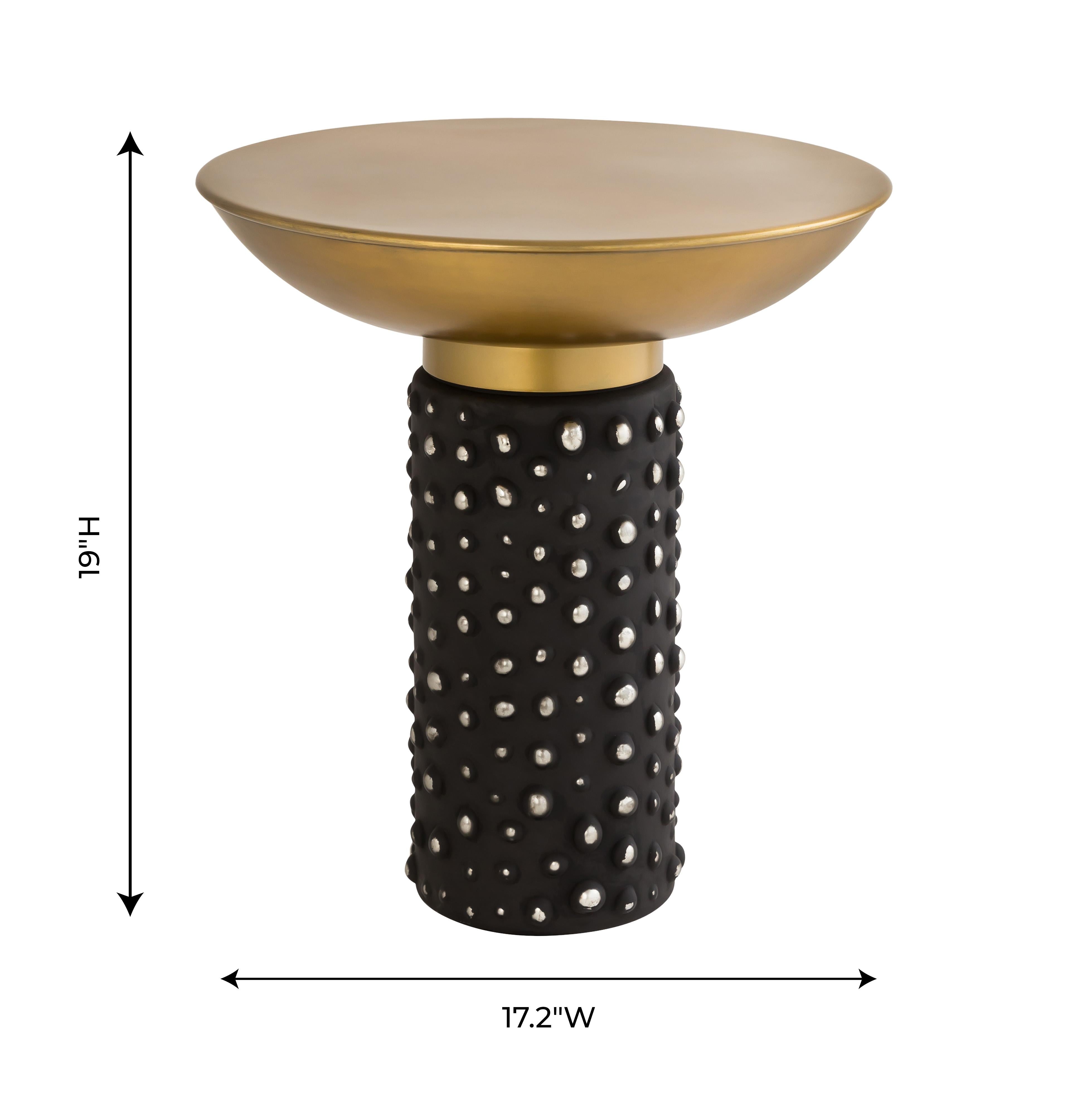 Blaze Glass/Brass Side Table