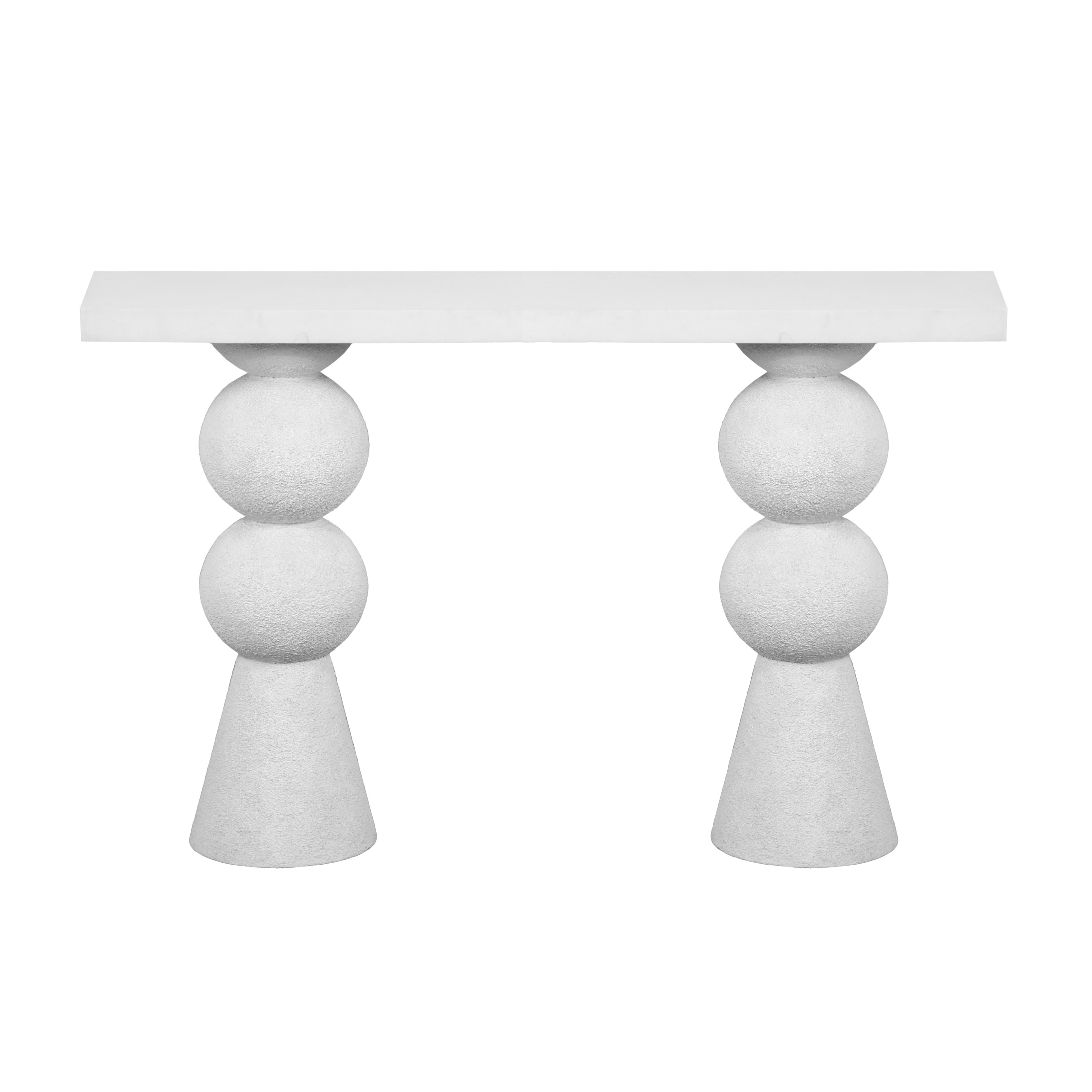 Lupita White Console Table