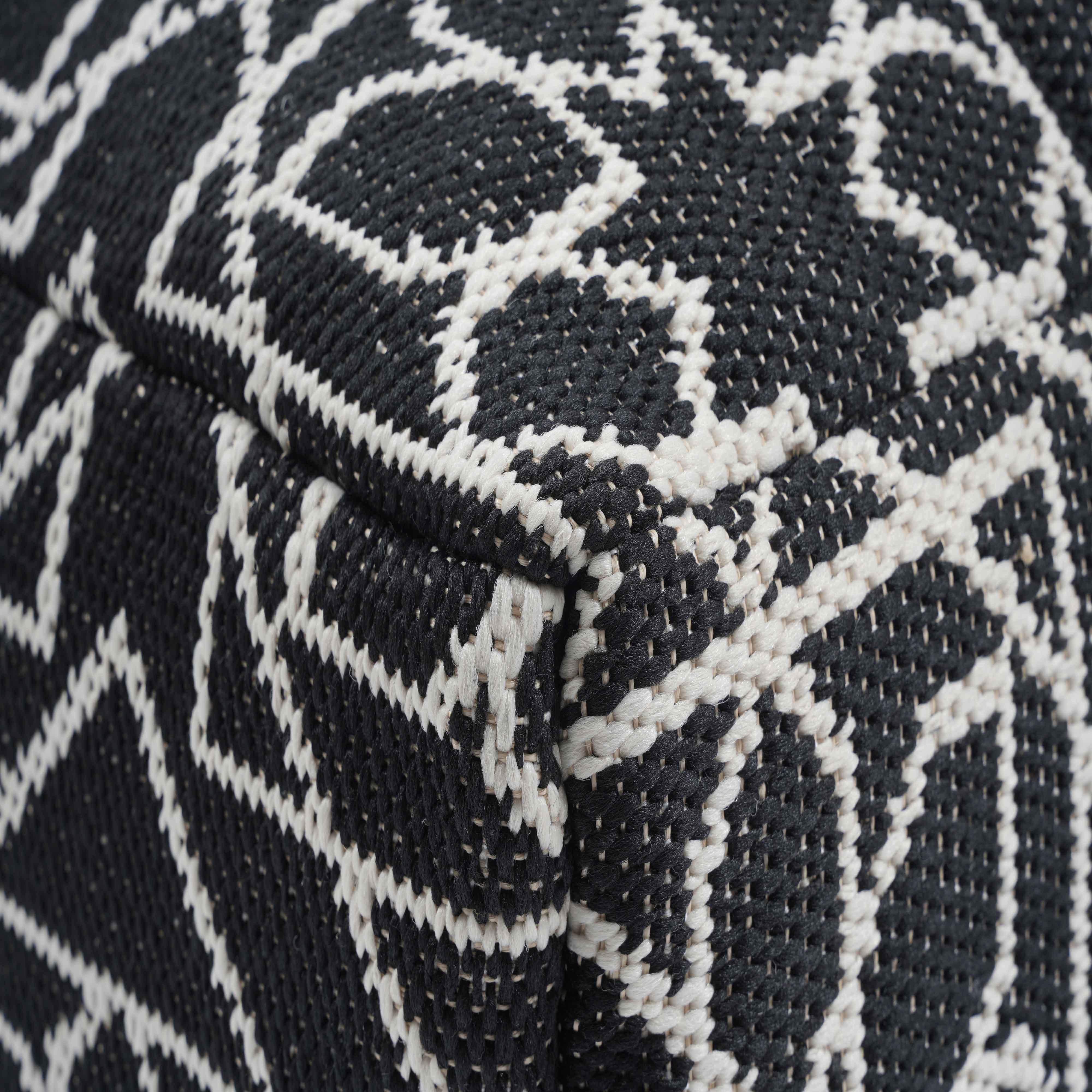 Chiara Outdoor Black Accent Pouf