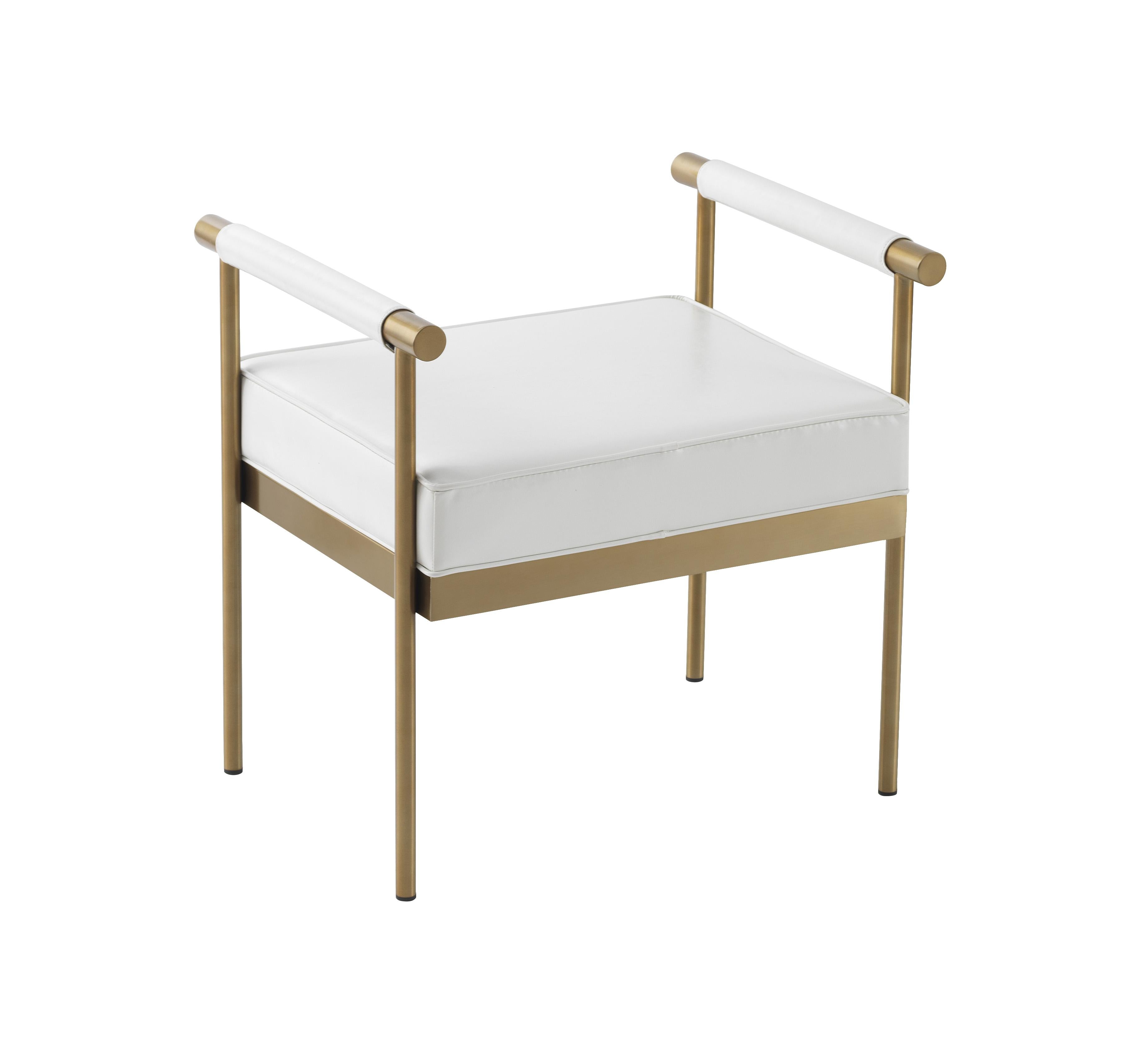 Diva White Performance Vegan Leather Bench - UK