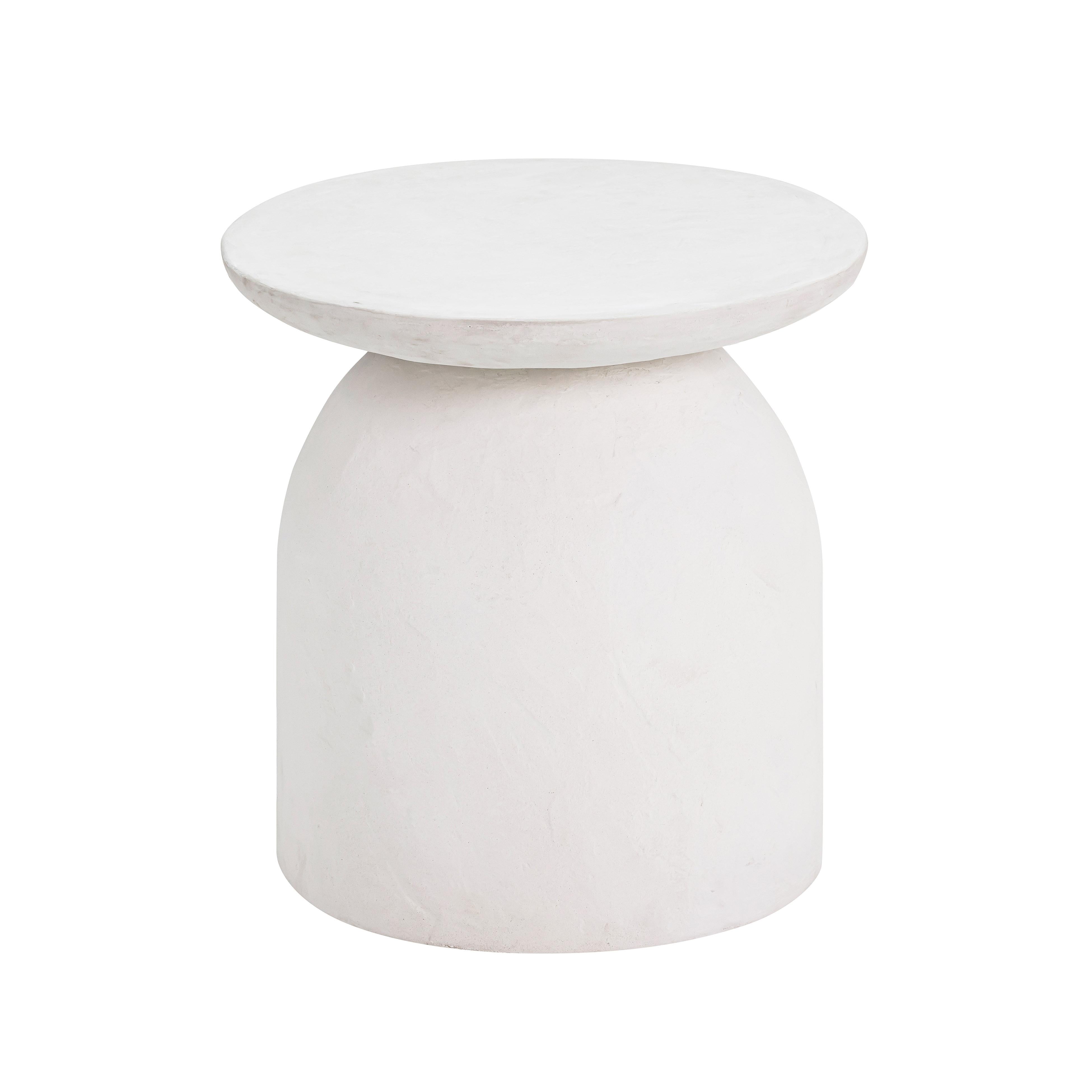 Aloe White Concrete Side Table - UK