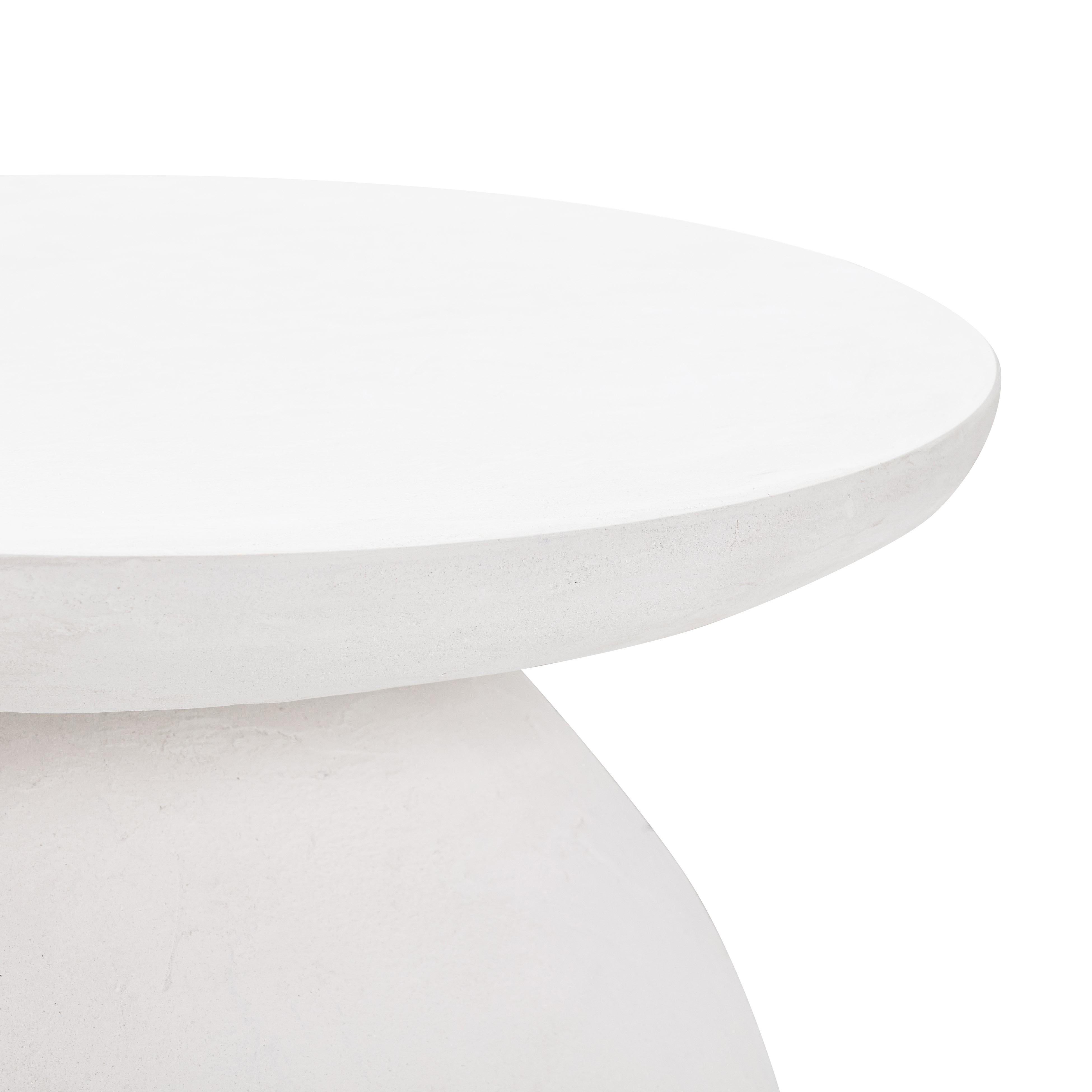 Aloe White Concrete Side Table - UK