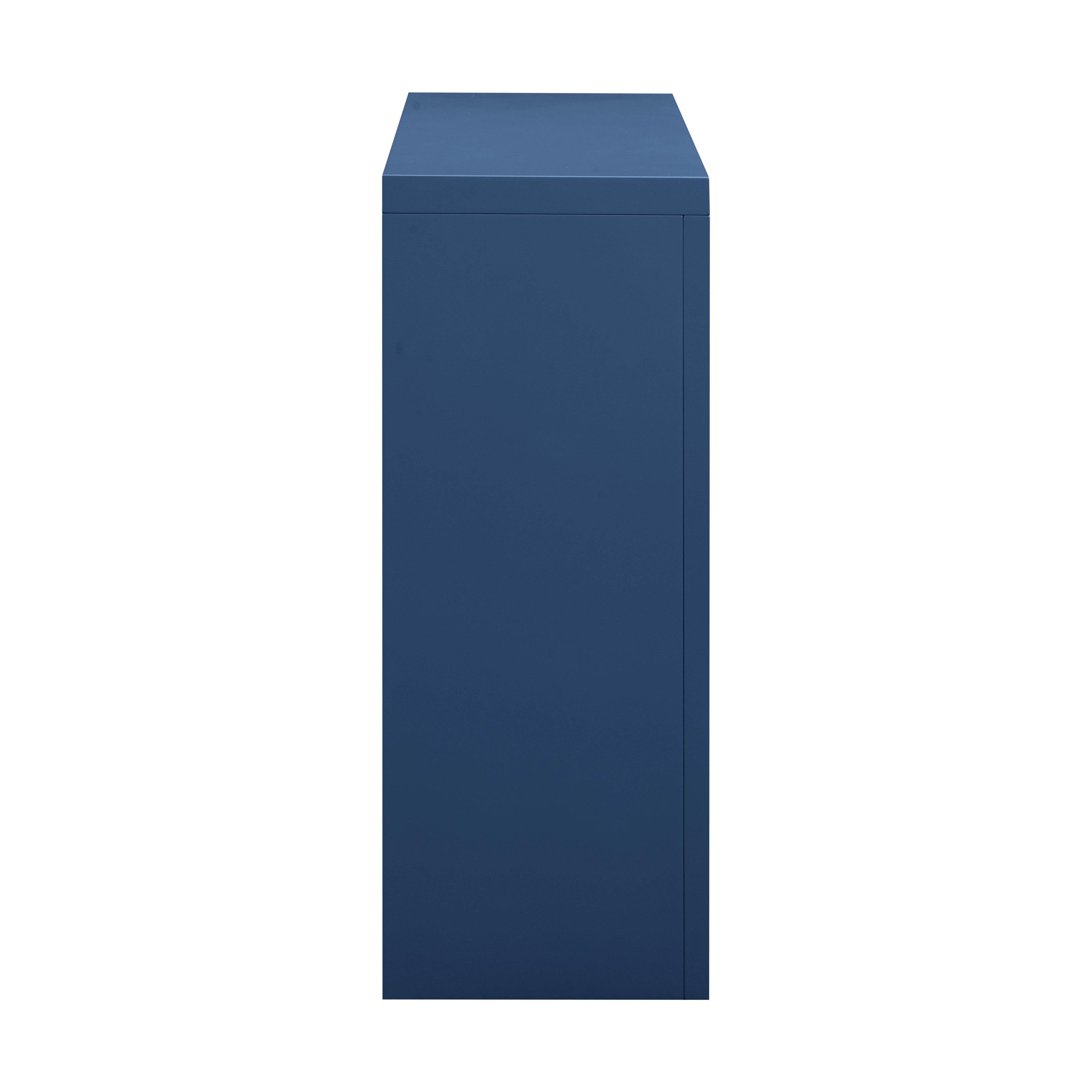 Suzie Navy & Rattan Console Table