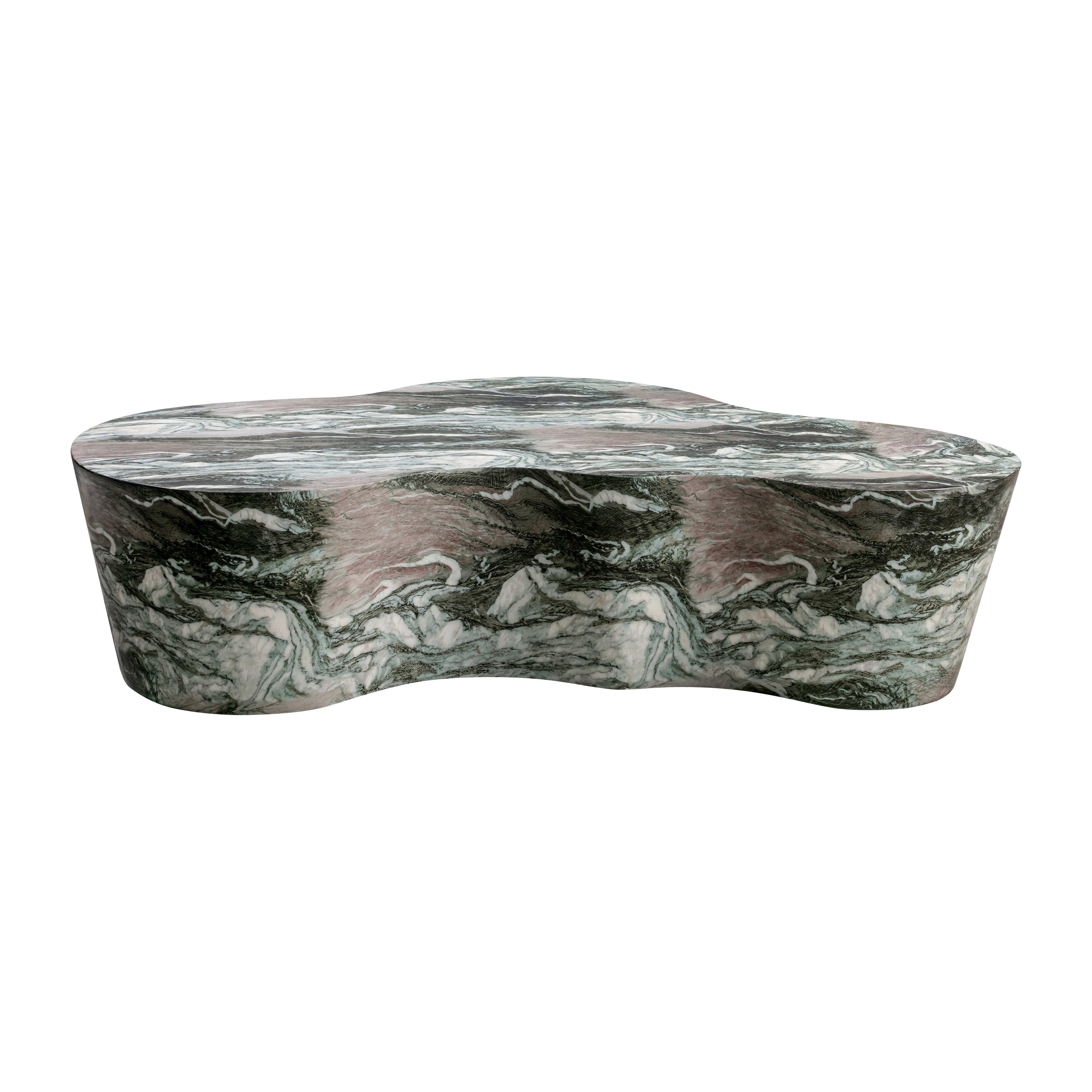 Slab Grey/Blush Faux Marble Coffee Table - UK