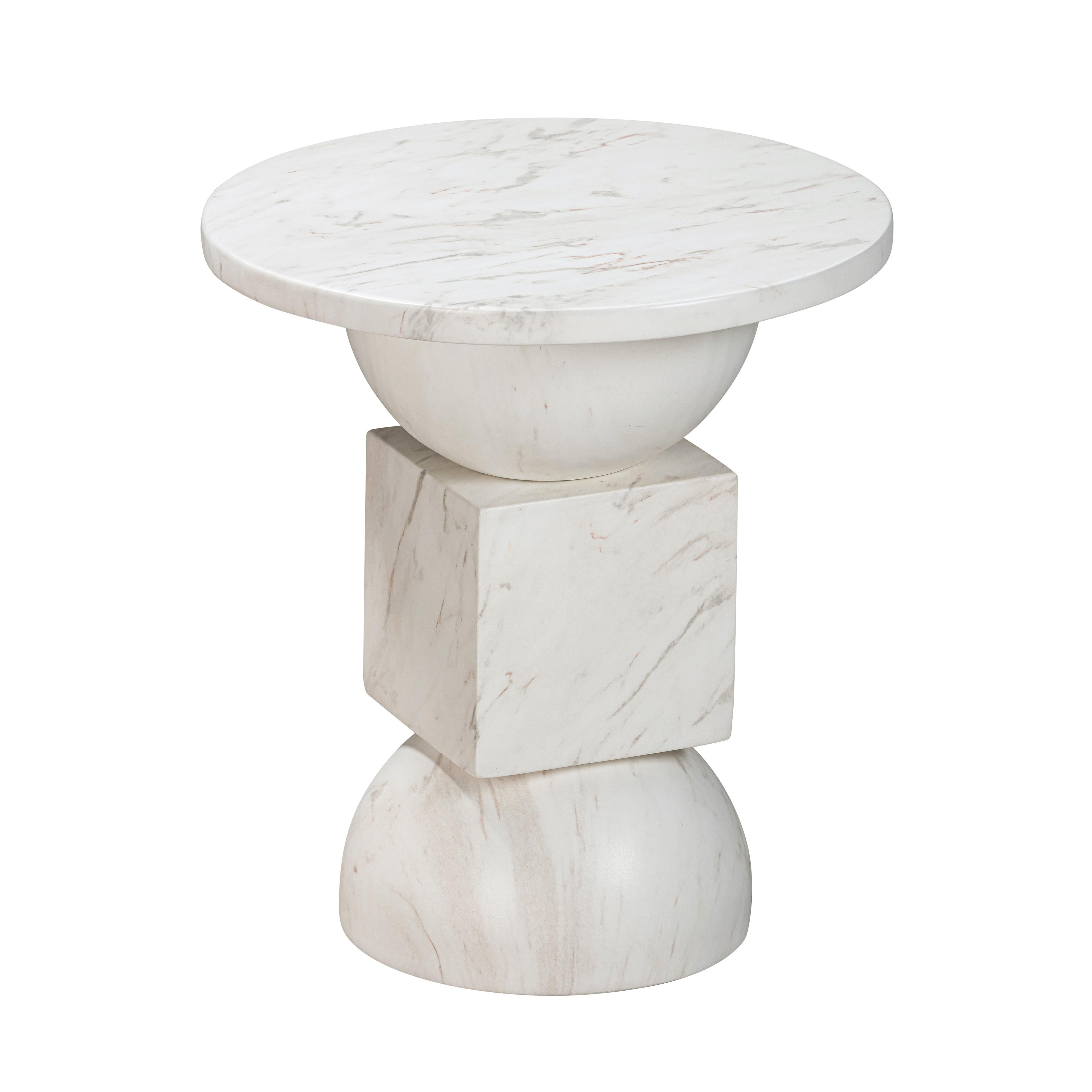 Chip Marble Print Indoor / Outdoor Side Table - UK