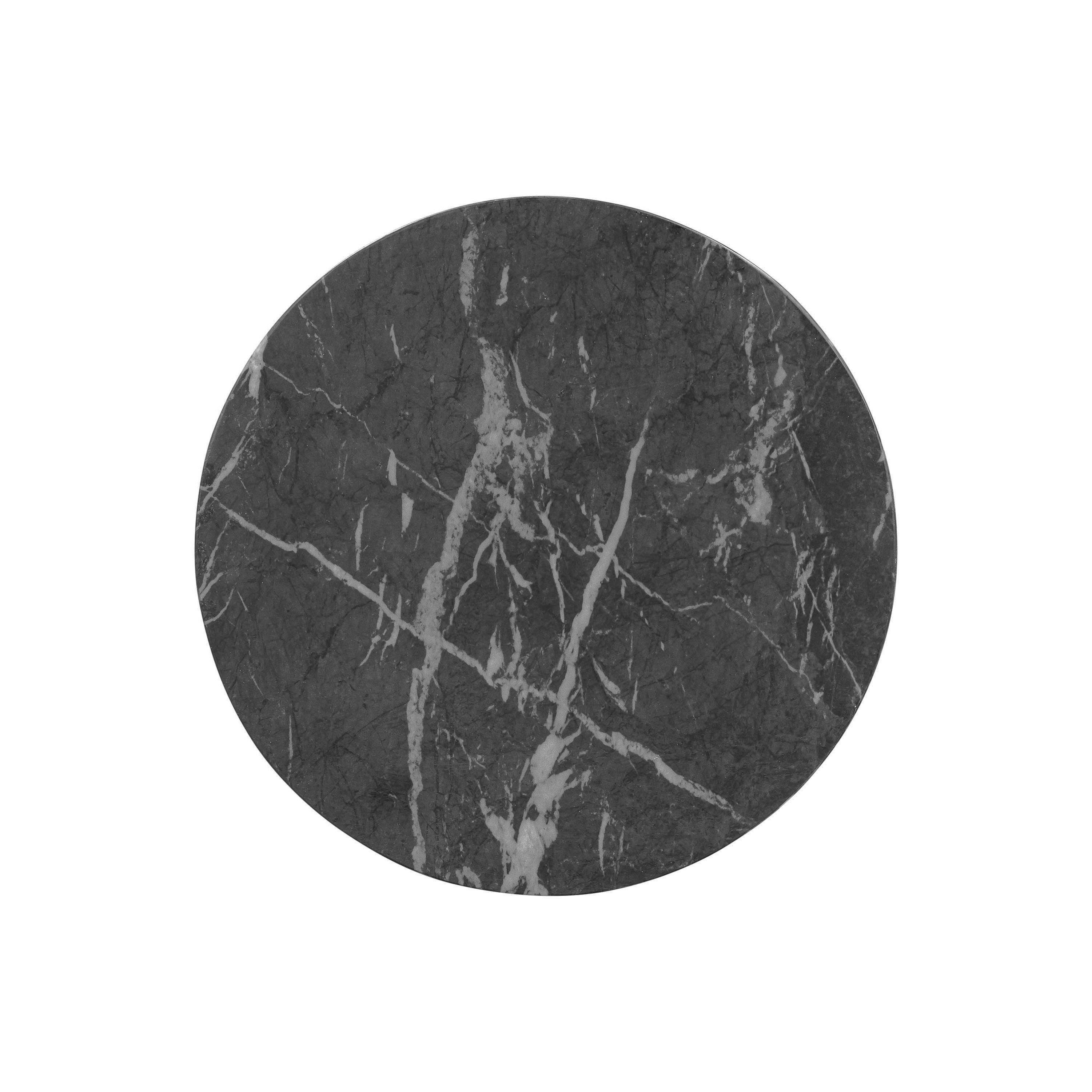 Charra Black Faux Marble Indoor/Outdoor Side Table