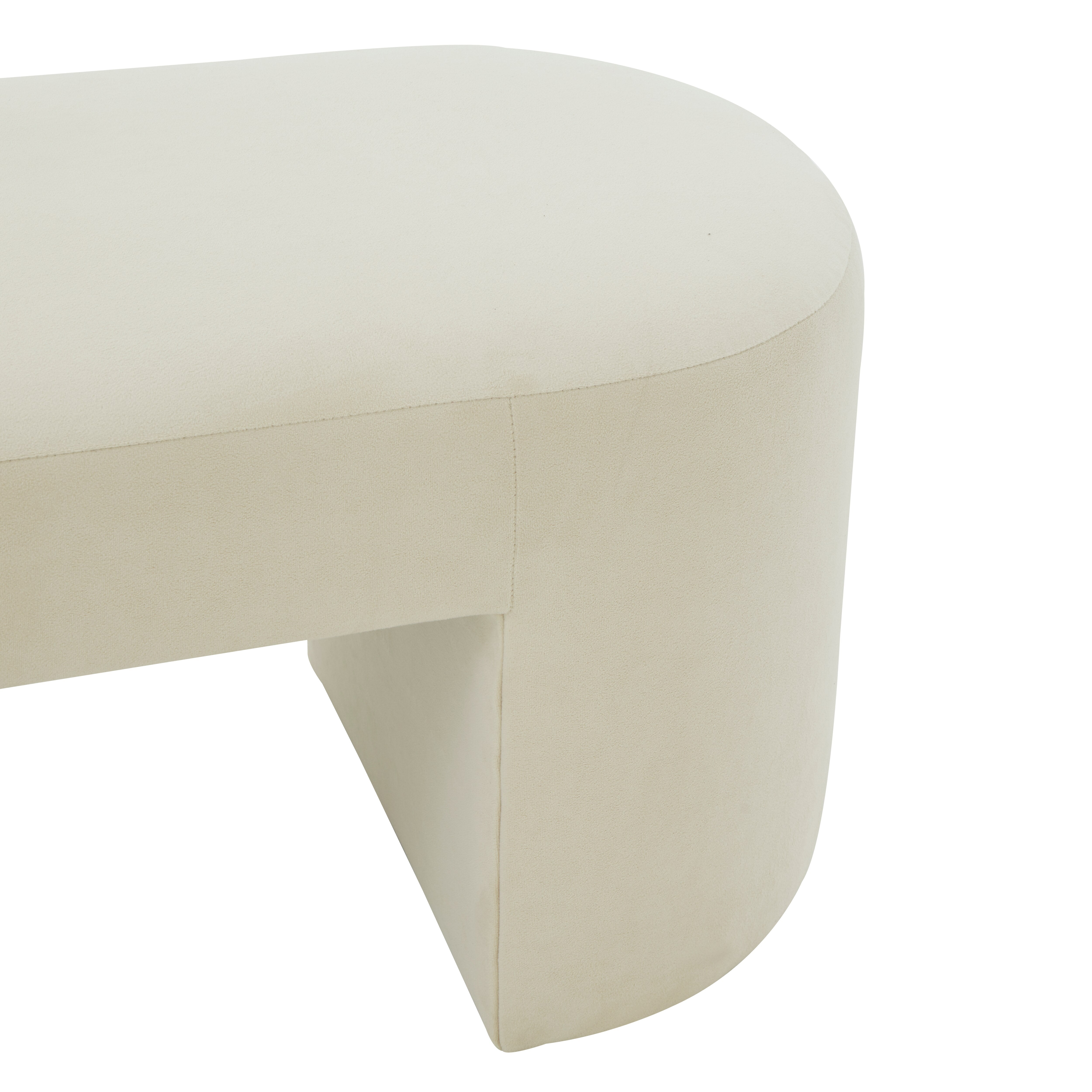 Elena Cream Velvet Bench